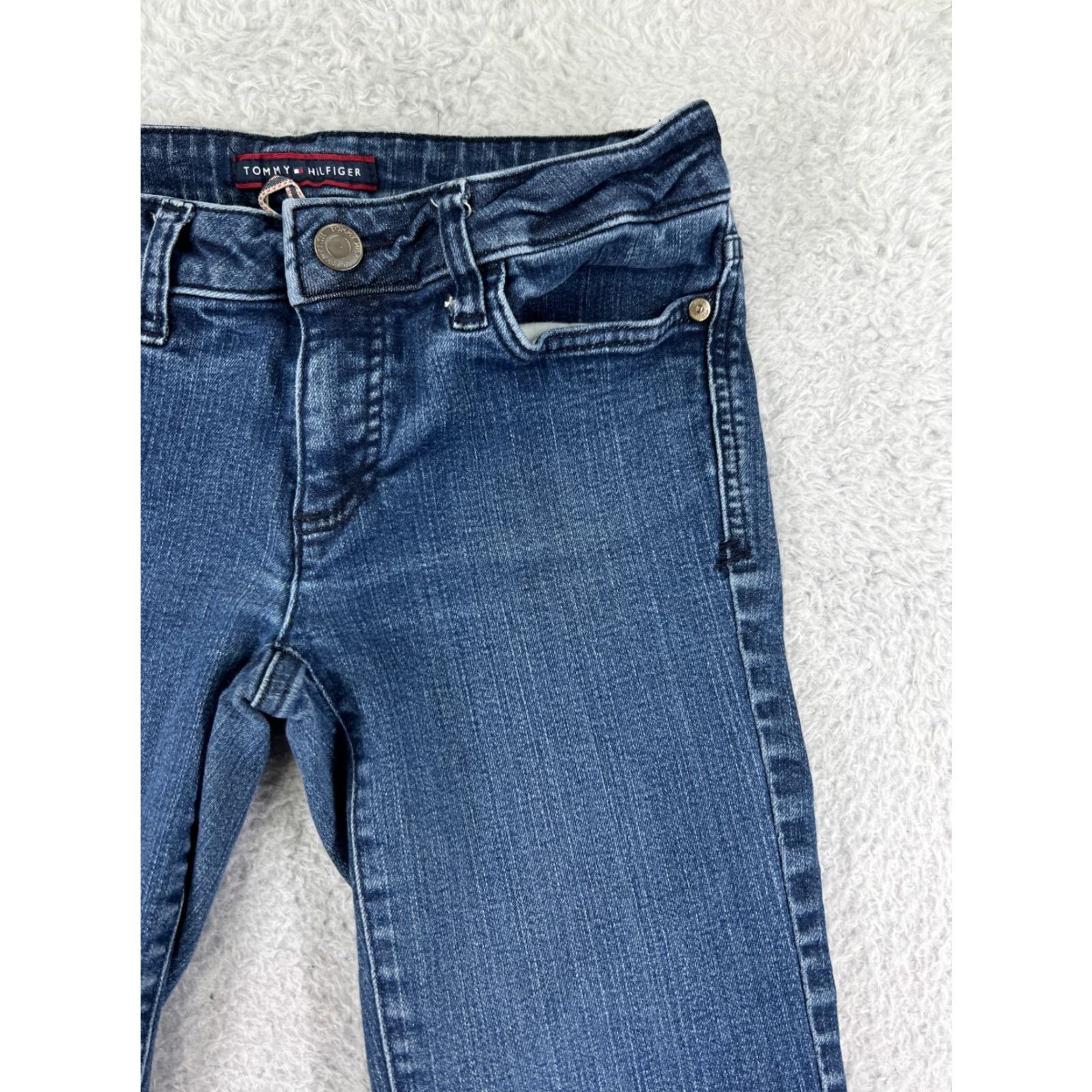 Tommy Hilfiger Tommy Hilfiger Women Jeans Bootcut 0 Blue Denim 5-Pocket Regular Rise 26" Inseam 27" Cotton Blend Size 25" / US 0 / IT 36 - 6 Thumbnail