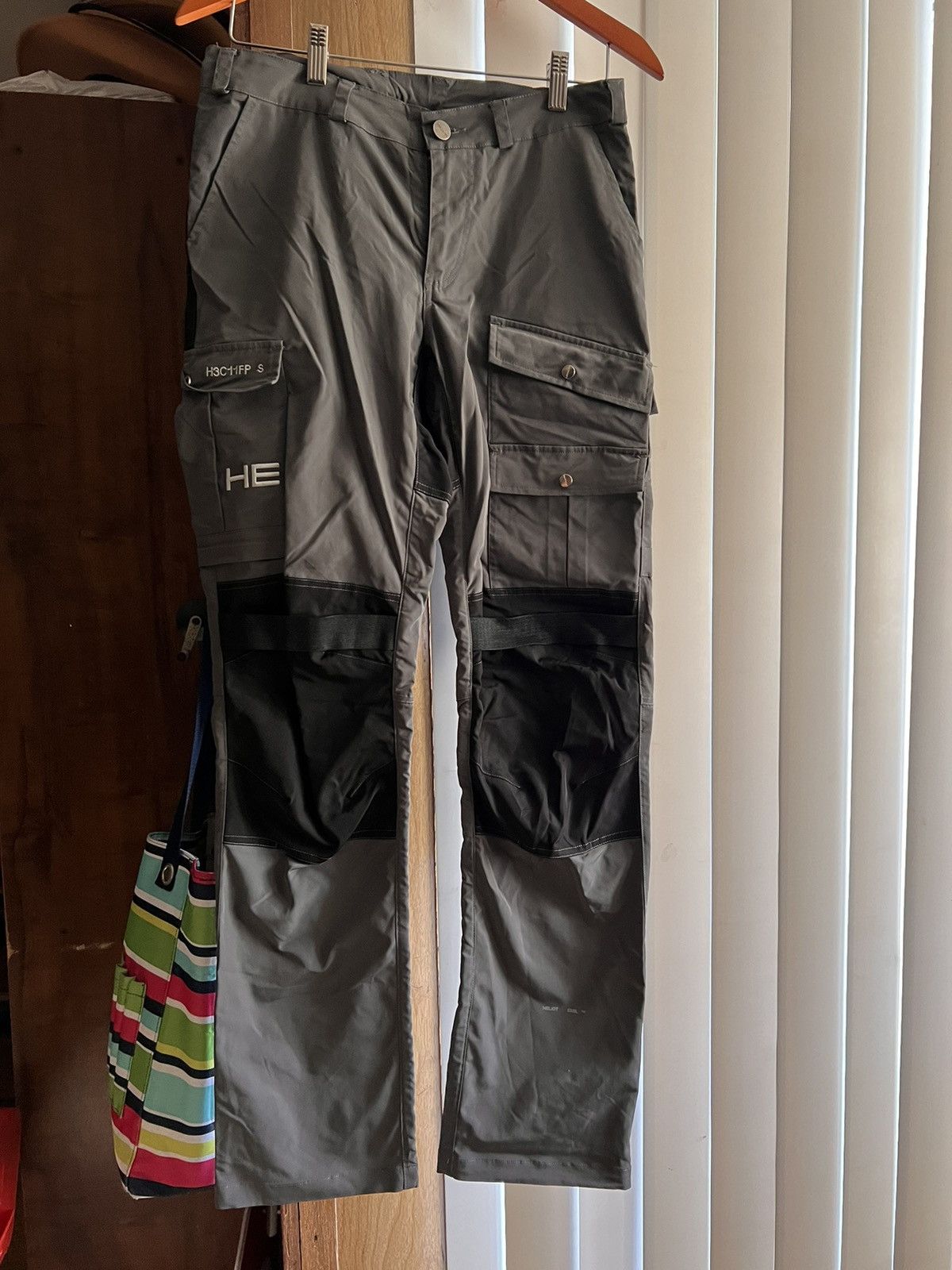 image of Heliot Emil Grey Techno Cargo Pants, Men's (Size 30)