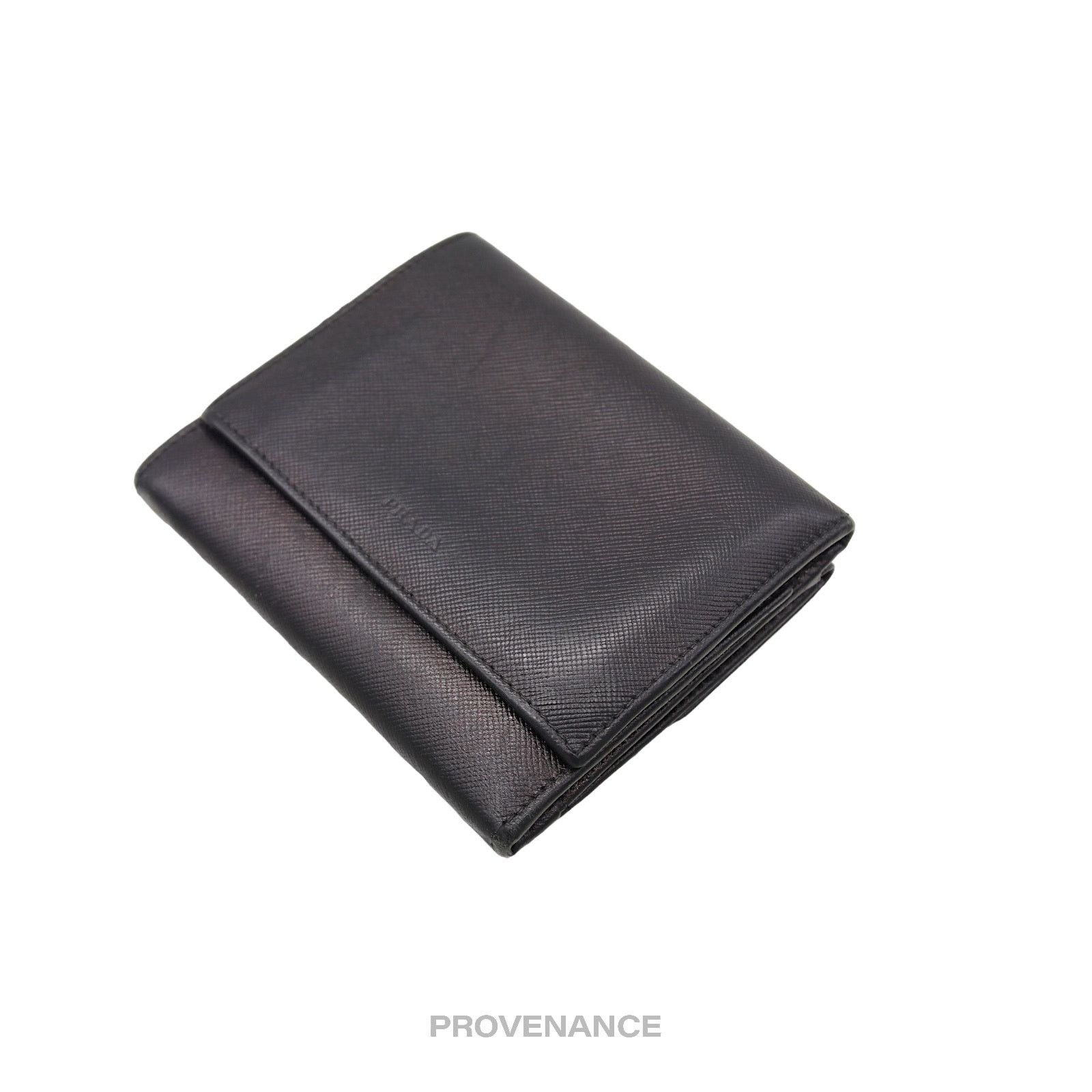 Prada 🔴 Prada Trifold Wallet - Black Saffiano Leather Size ONE SIZE - 5 Thumbnail