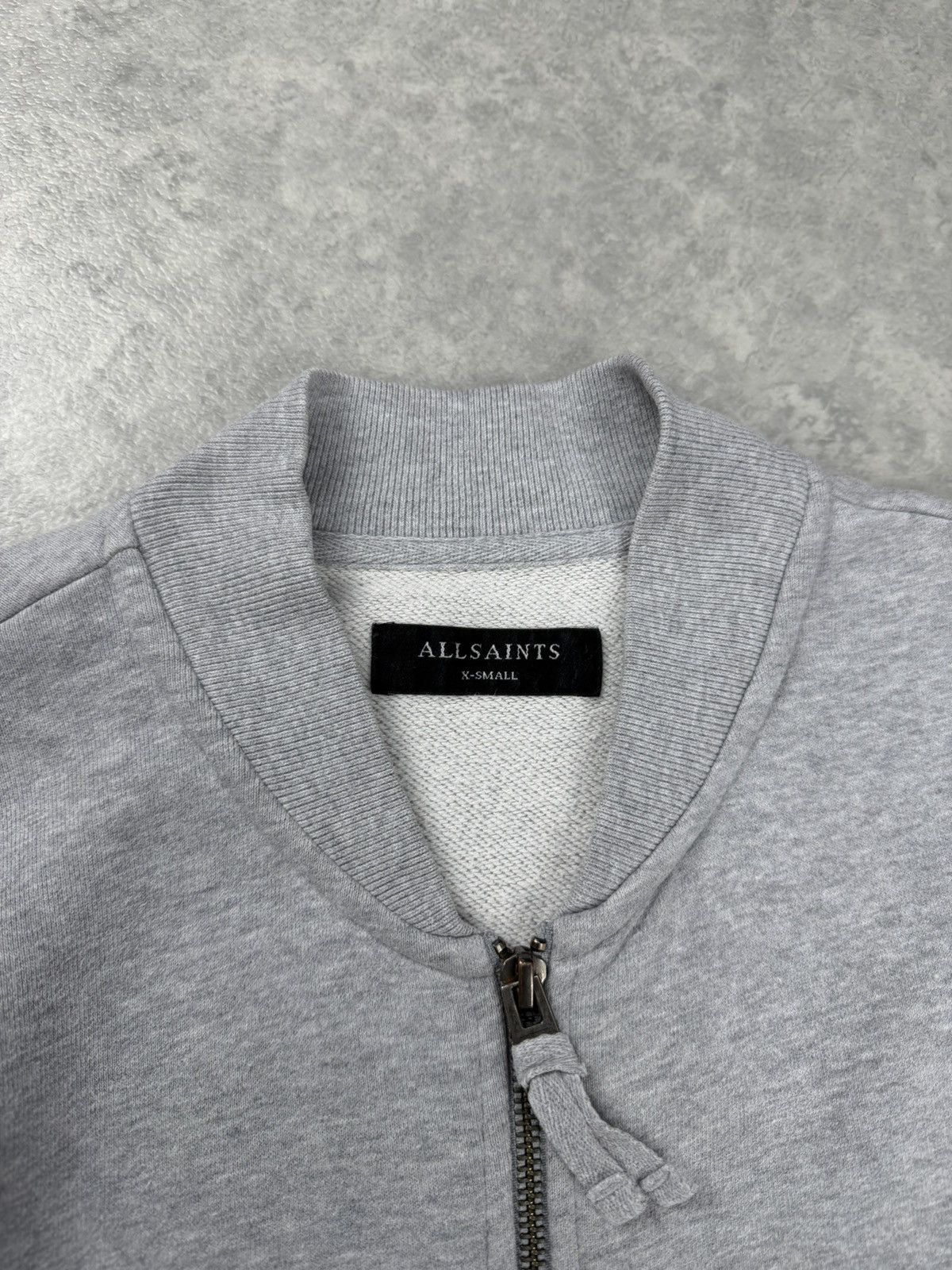 Allsaints AllSaints Raven Bomber Sweatshirt Grey Zip Men XS Size US XS / EU 42 / 0 - 5 Thumbnail