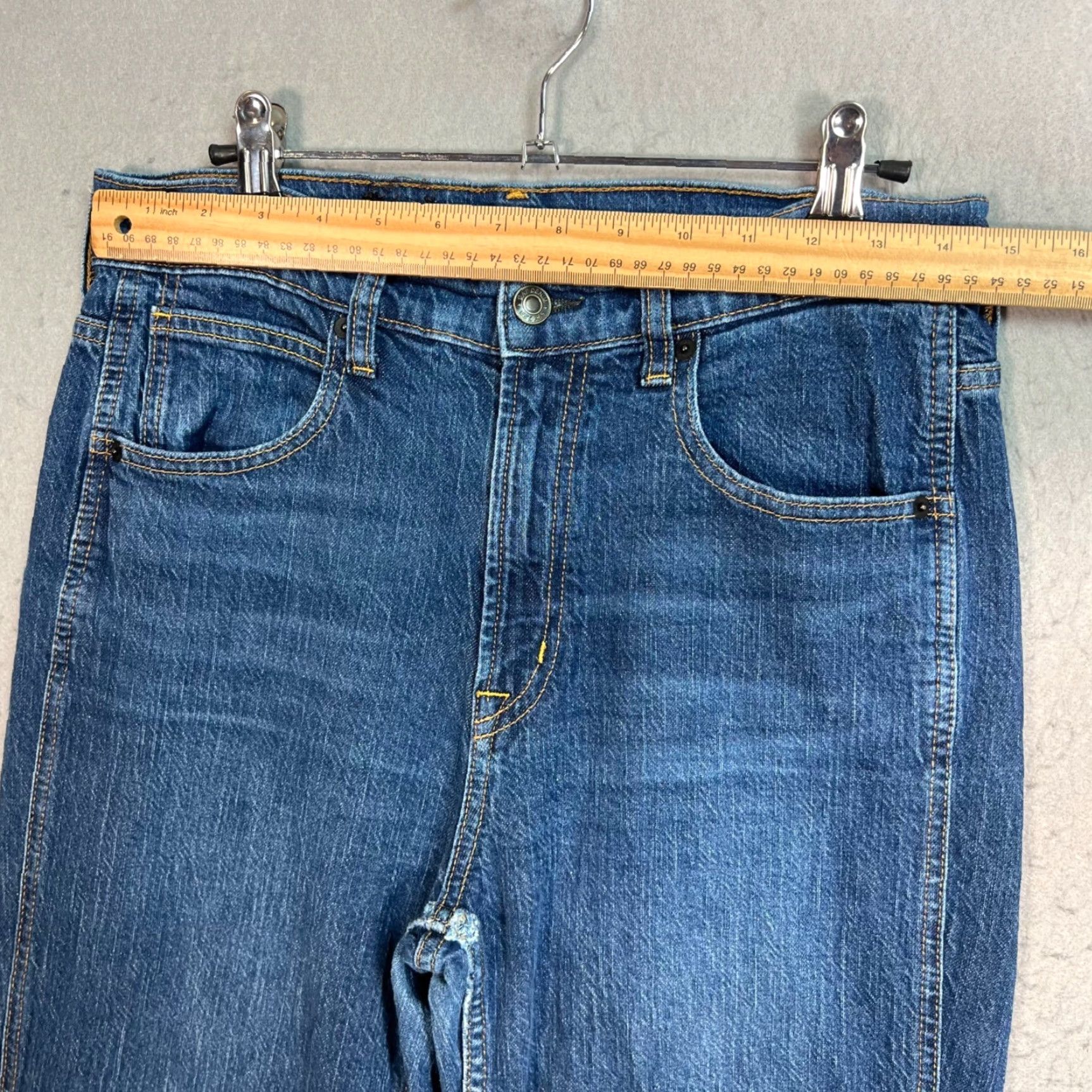 Gap Gap Flared Jeans Womens Size 6 28 Blue Denim High Rise Regular Fit Cotton Blend Size 28" / US 6 / IT 42 - 5 Thumbnail