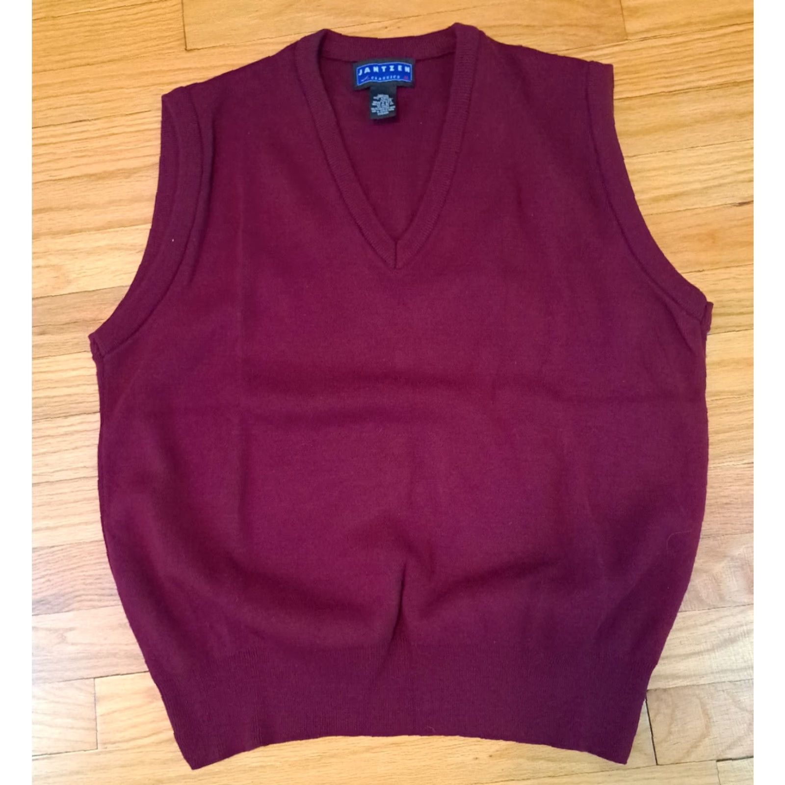 Jantzen Jantzen Sweater Vest Knit V-Neck Medium M Red USA Made Mens Size US M / EU 48-50 / 2 - 2 Thumbnail