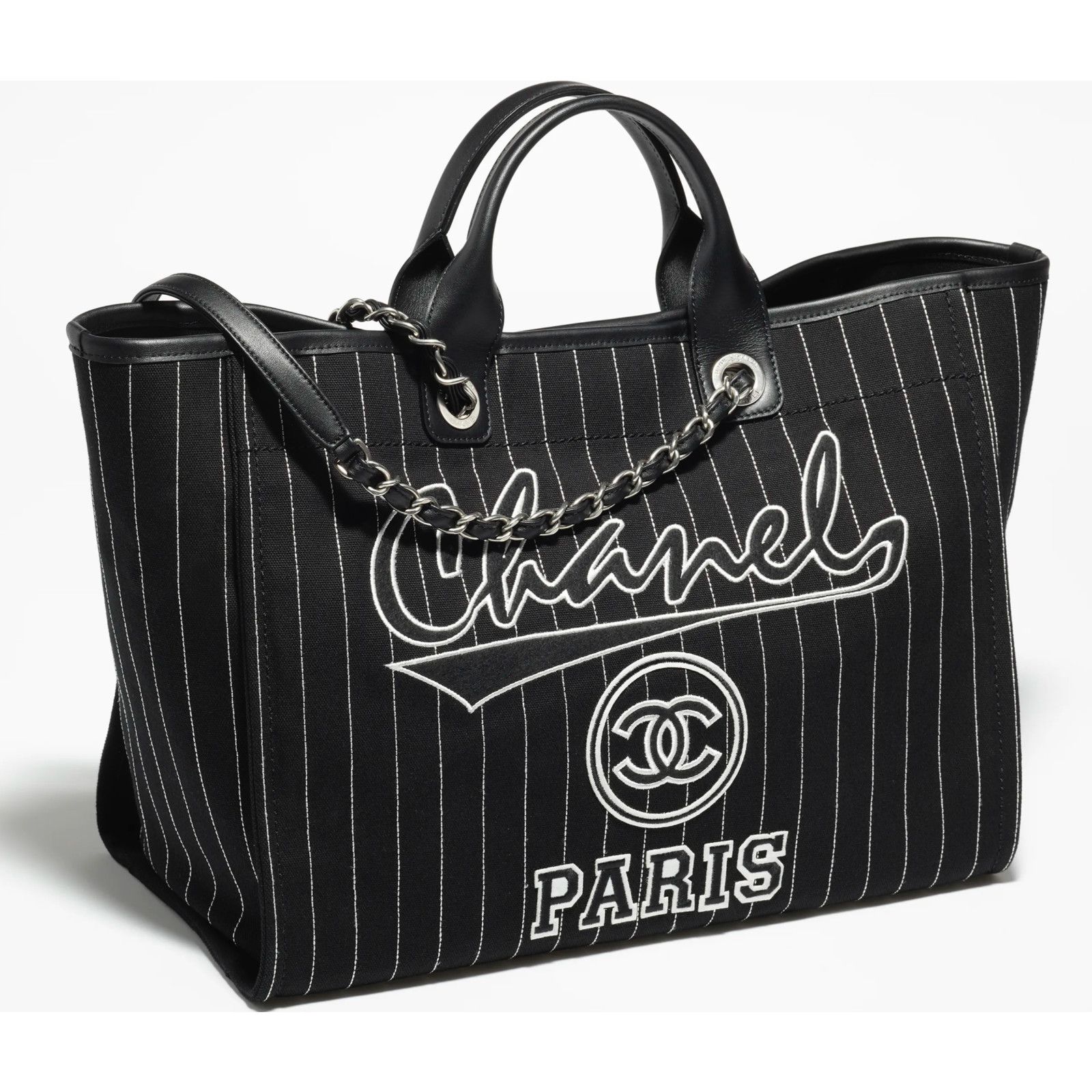 Chanel Chanel Stripe Large Shopping 30cm Top Handle Tote Bag Size ONE SIZE - 3 Thumbnail