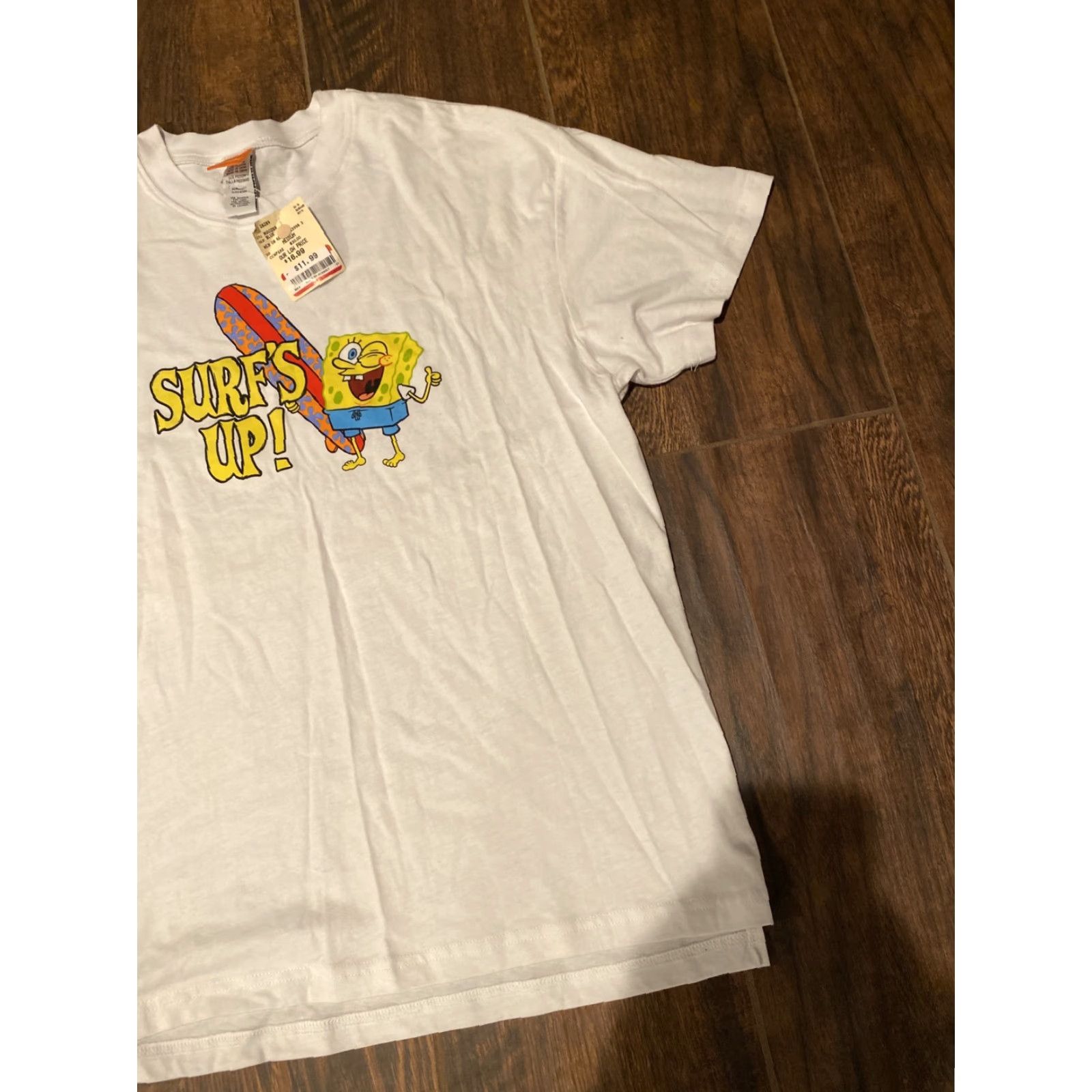 Vintage VINTAGE SpongeBob SquarePants Sleepwear T Shirt White Surfs Up Medium Mens NWT Size US M / EU 48-50 / 2 - 2 Thumbnail