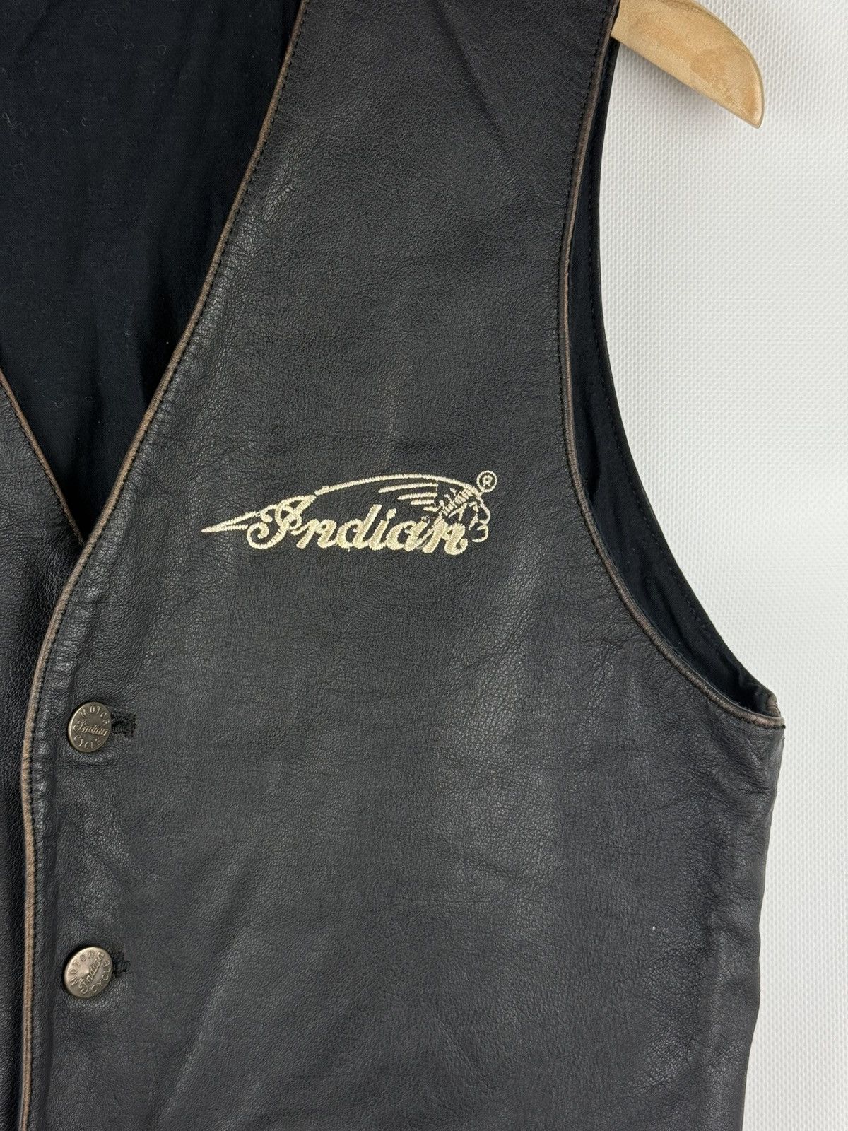Indian Motorcycle Indian Motorcycle Vintage Men’s Leather Biker Vest Waistcoat Size US M / EU 48-50 / 2 - 8 Thumbnail