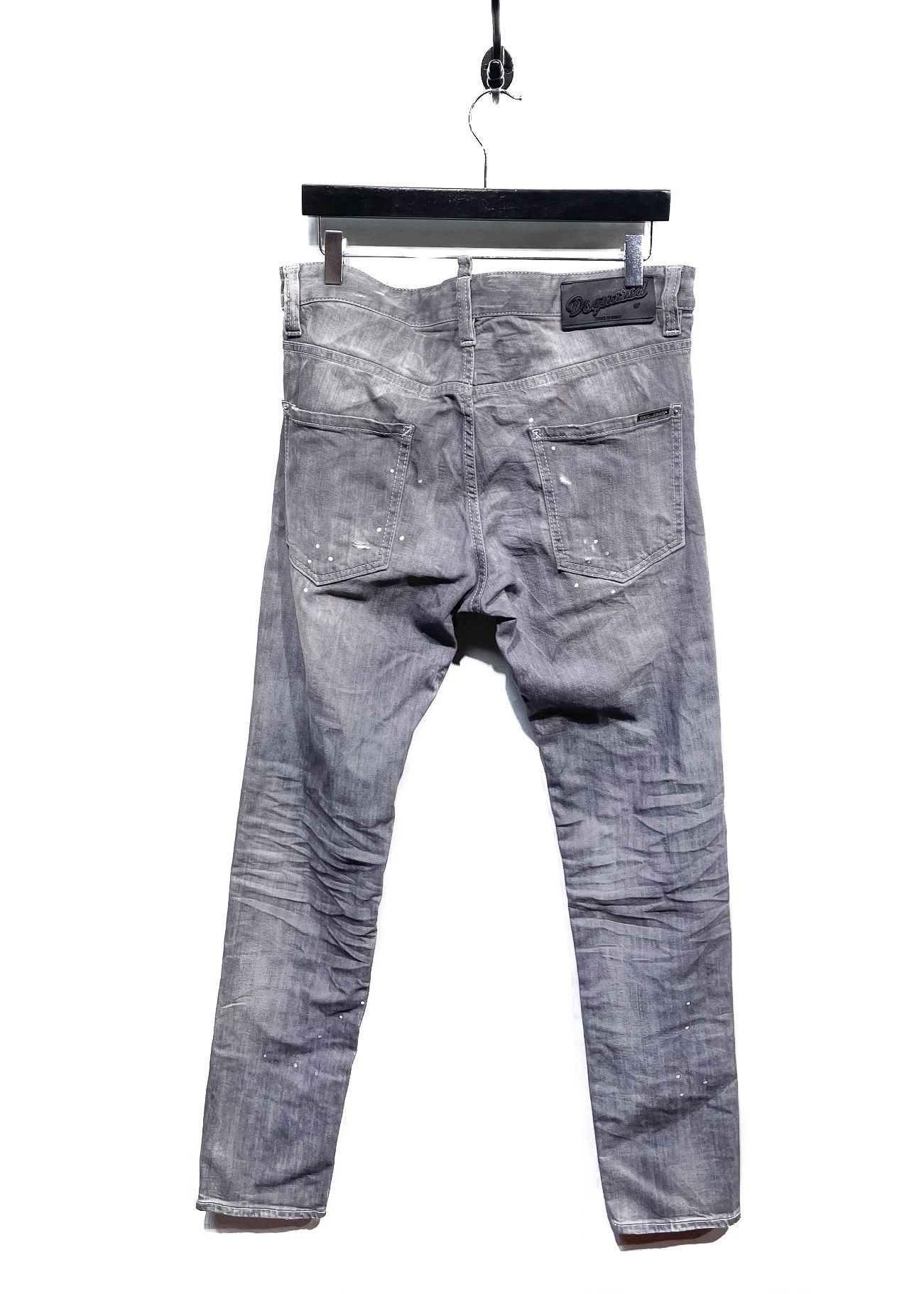 Dsquared2 Dsquared2 Grey Paint Splattered Jeans Size US 32 / EU 48 - 2 Thumbnail