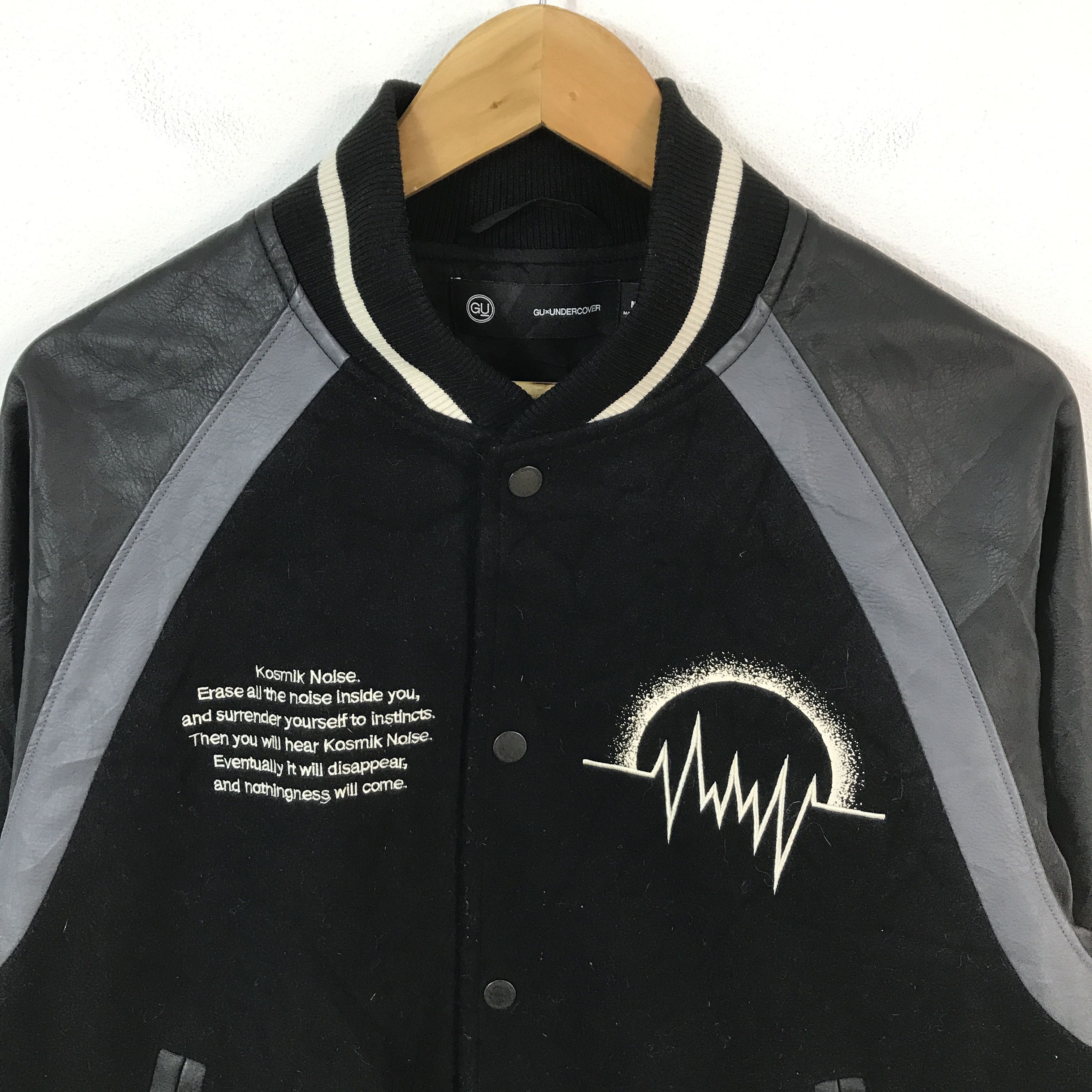 Japanese Brand × Undercover UNDERCOVER X GU KOSMIK NOISE VARSITY JACKET Size US M / EU 48-50 / 2 - 3 Thumbnail