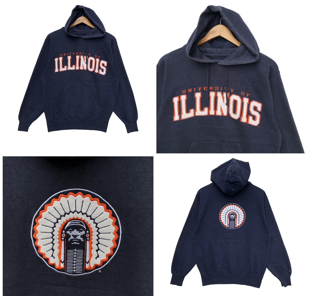 Jansport Vintage 90s University of Illinois by Jansport Hoodie | S | Size US S / EU 44-46 / 1 - 1 Thumbnail
