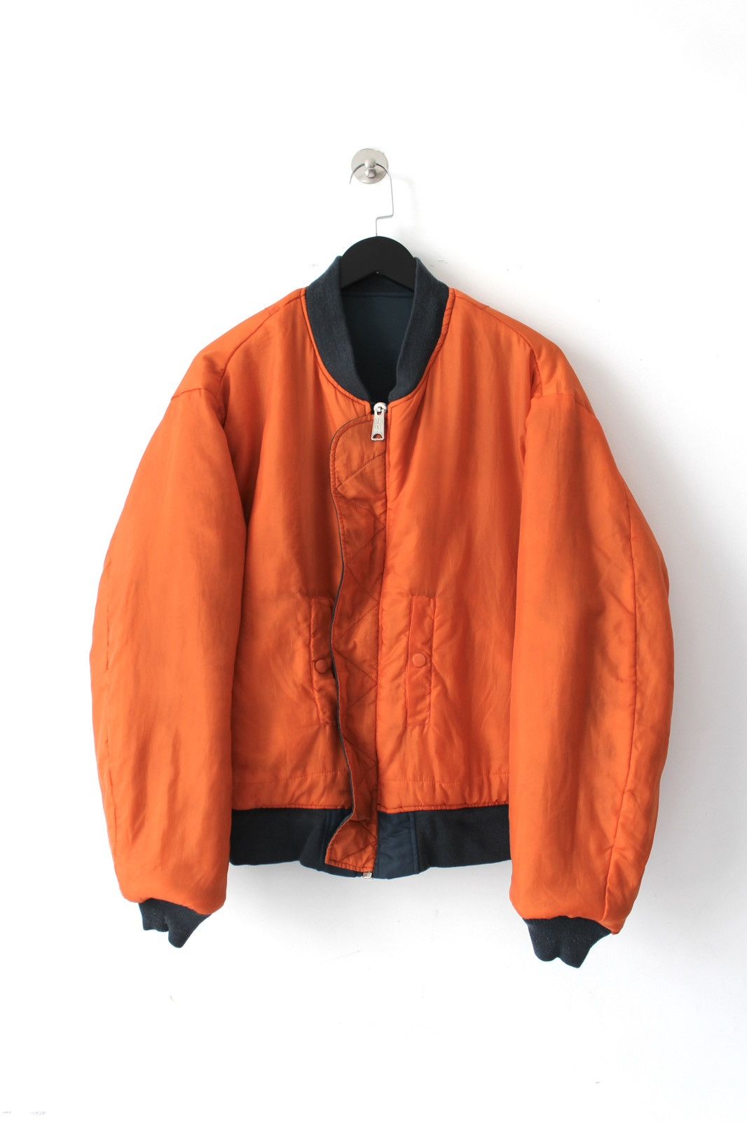 Vintage 2000S JAPANESE MADE MA-1 FLIGHT BOMBER JACKET – TEAL NAVY Size US L / EU 52-54 / 3 - 3 Thumbnail