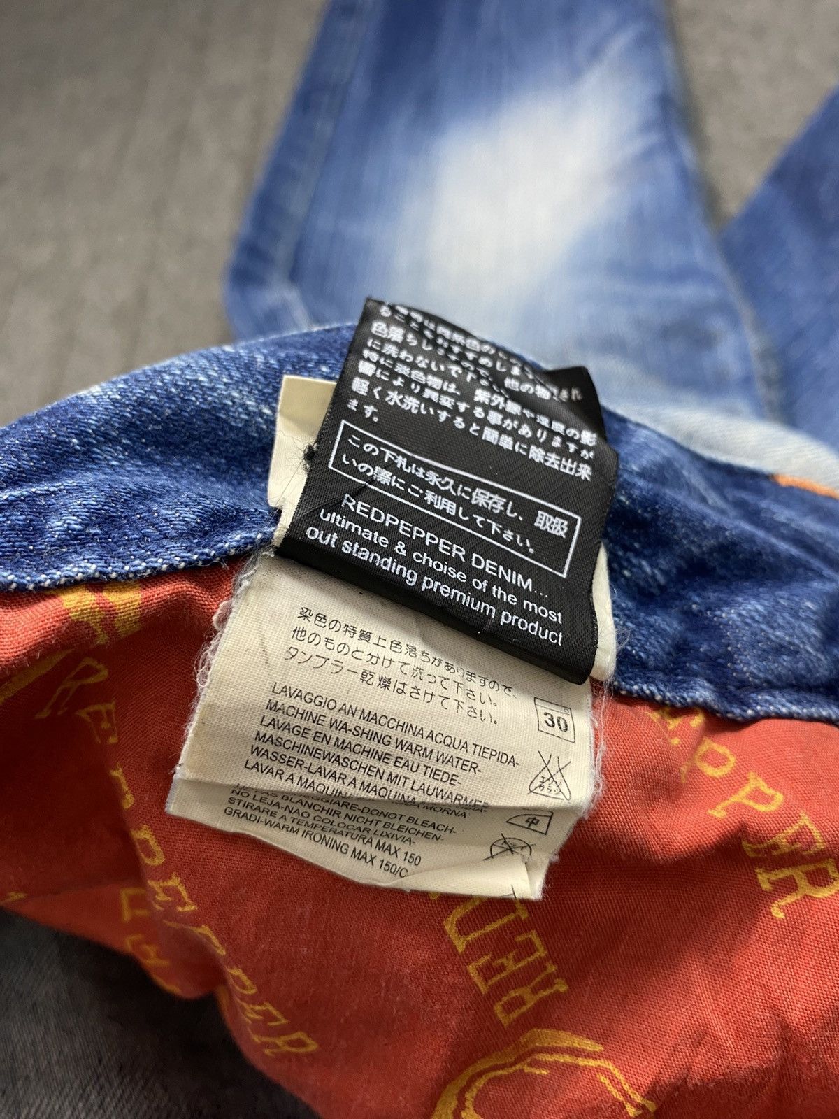Other Red Pepper Red Label Whisker Denim Jeans Embroidery Logo Size US 32 / EU 48 - 17 Thumbnail