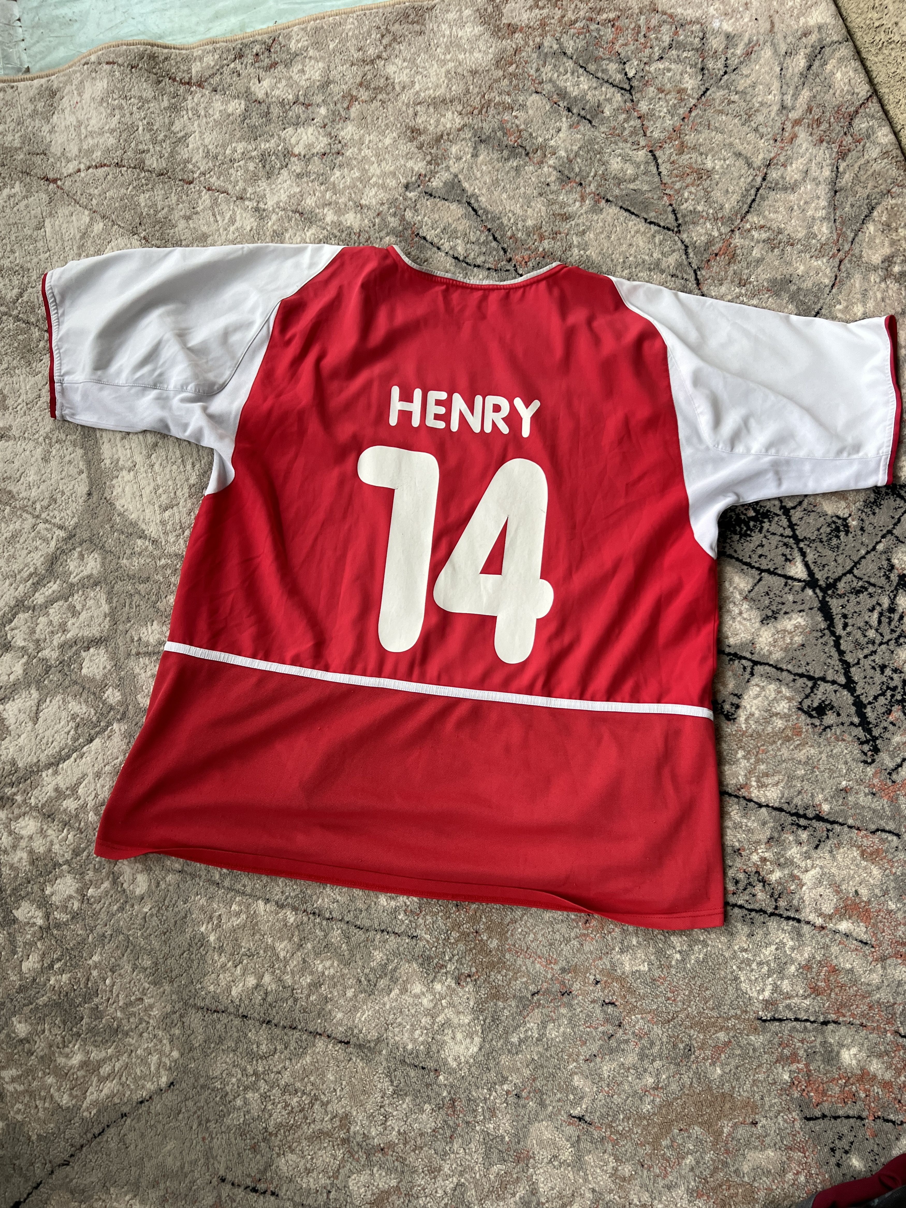 Nike × Vintage Nike Arsenal Henry 14 Vintage Jersey Size US XXL / EU 58 / 5 - 5 Thumbnail