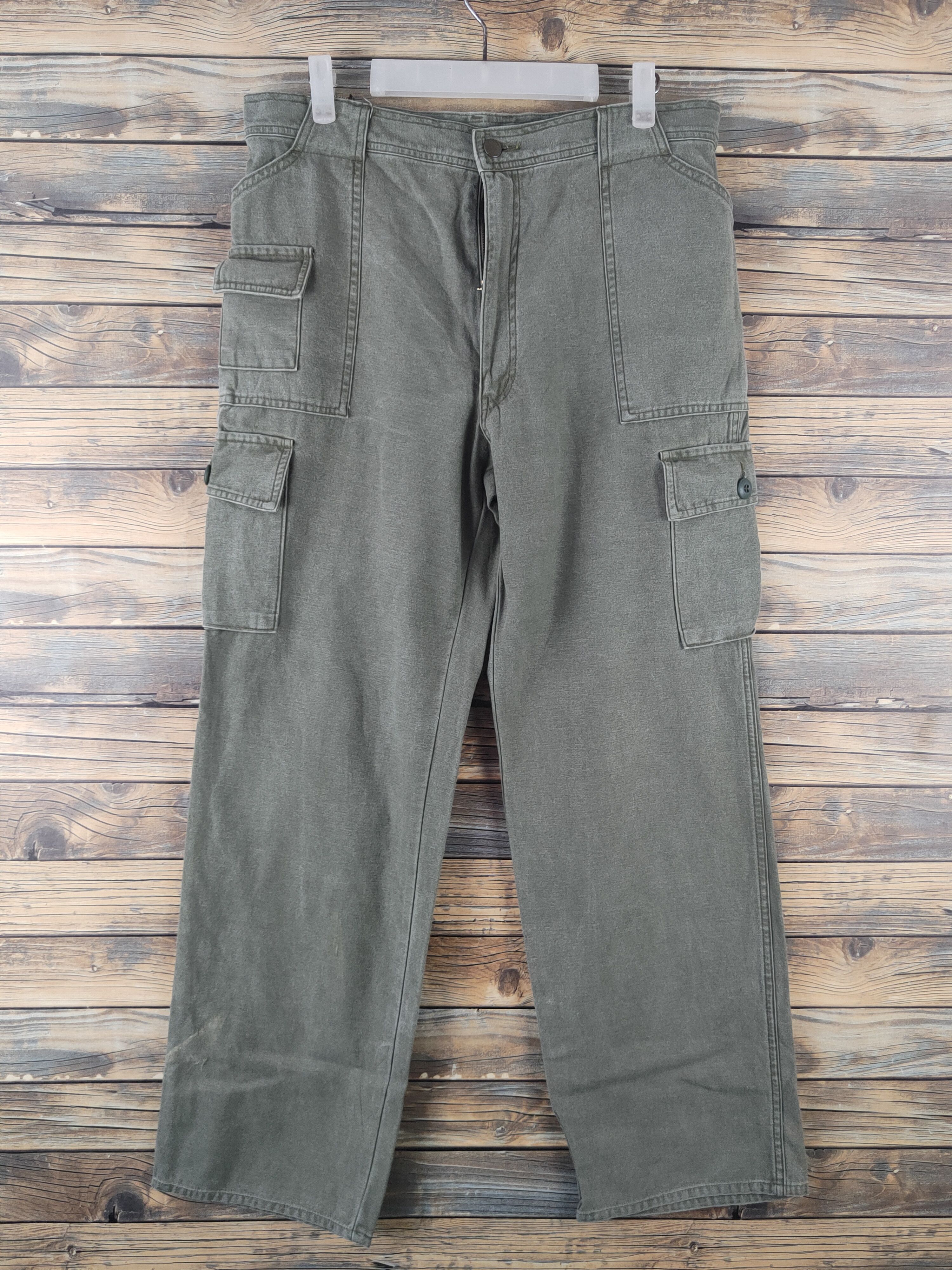 Japanese Brand DL Spurtion Army Green Multipocket Cargo Pants #1915 Size US 34 / EU 50 - 1 Thumbnail