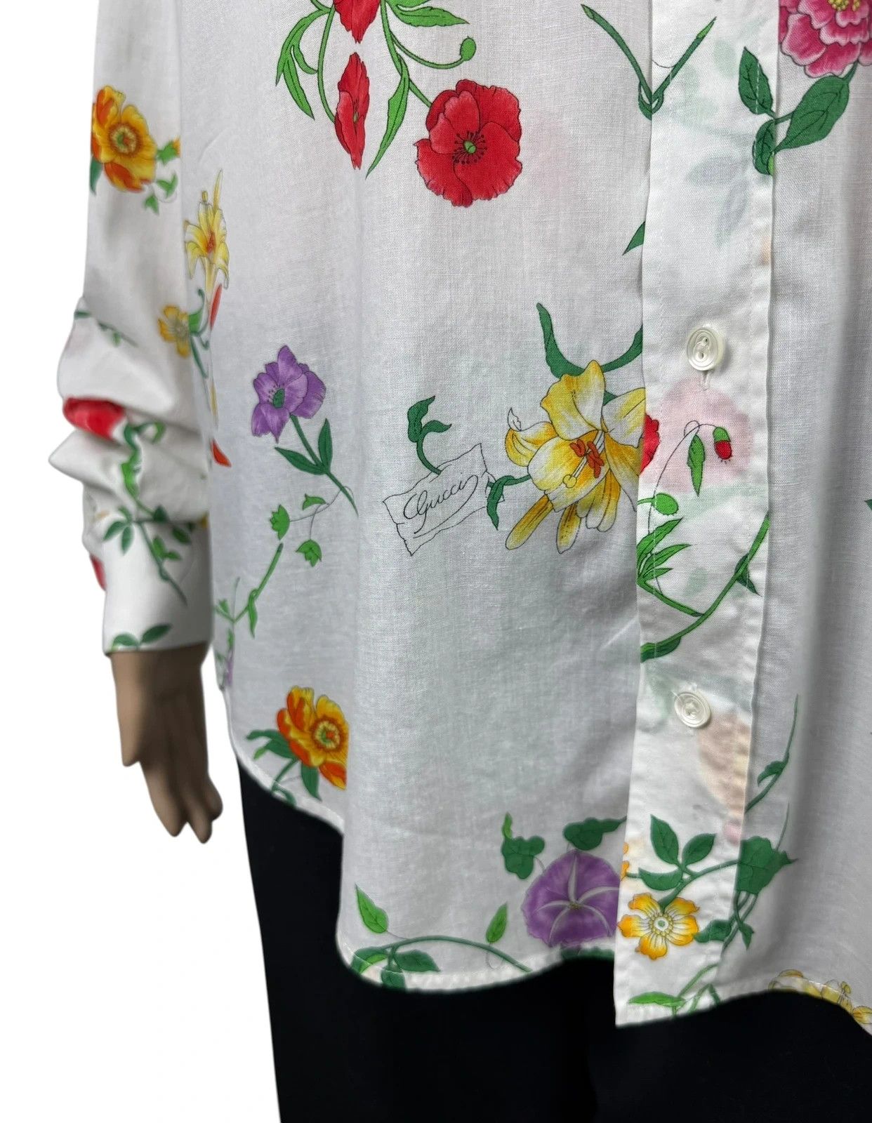 Gucci Gucci Floral Printed Shirt Vintage Cotton size 14 1/2 37 Size L / US 10 / IT 46 - 9 Thumbnail