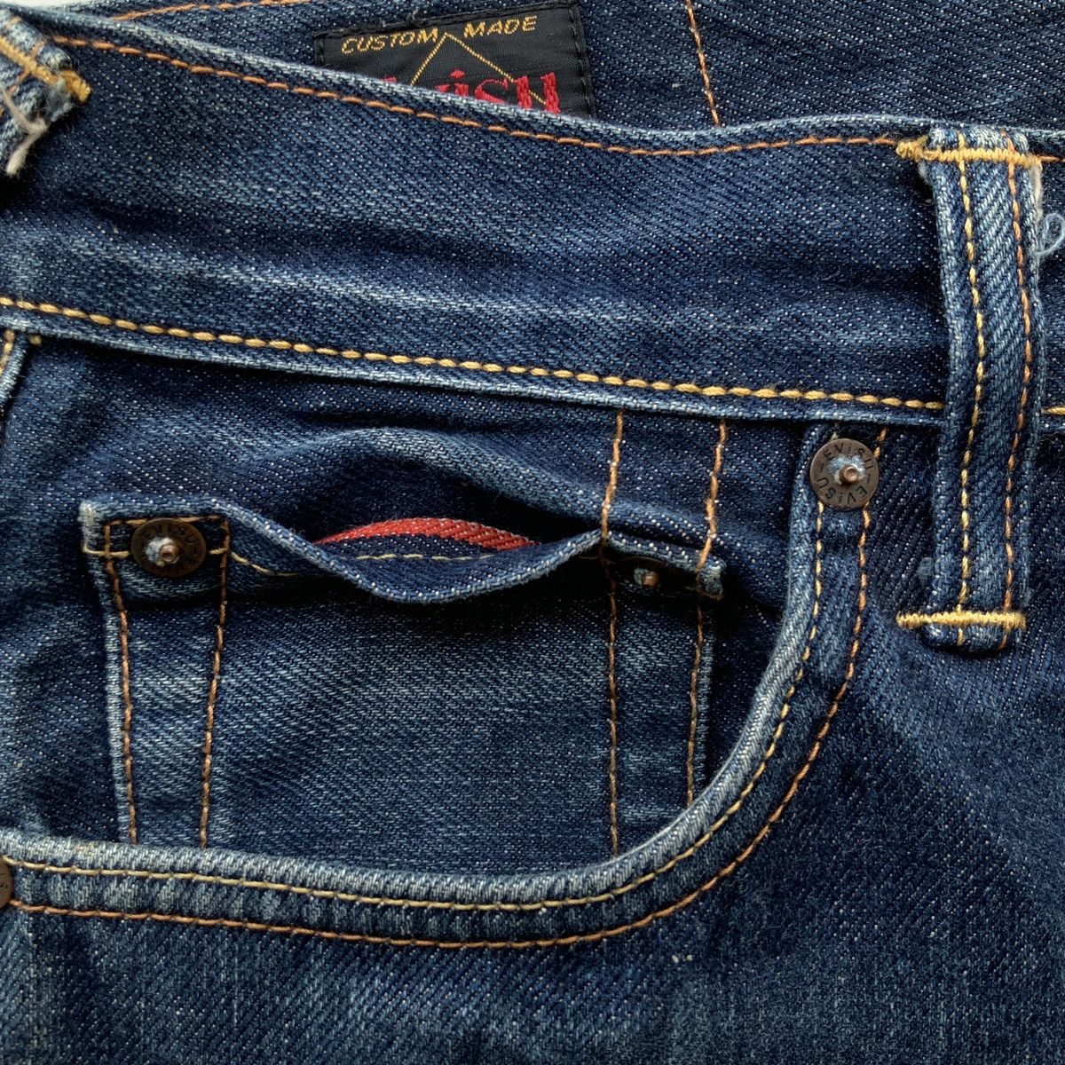 Evisu × Japanese Brand EVISU BRUSHSTROKES DAICOCK SELVEDGE JEANS Size US 30 / EU 46 - 13 Thumbnail