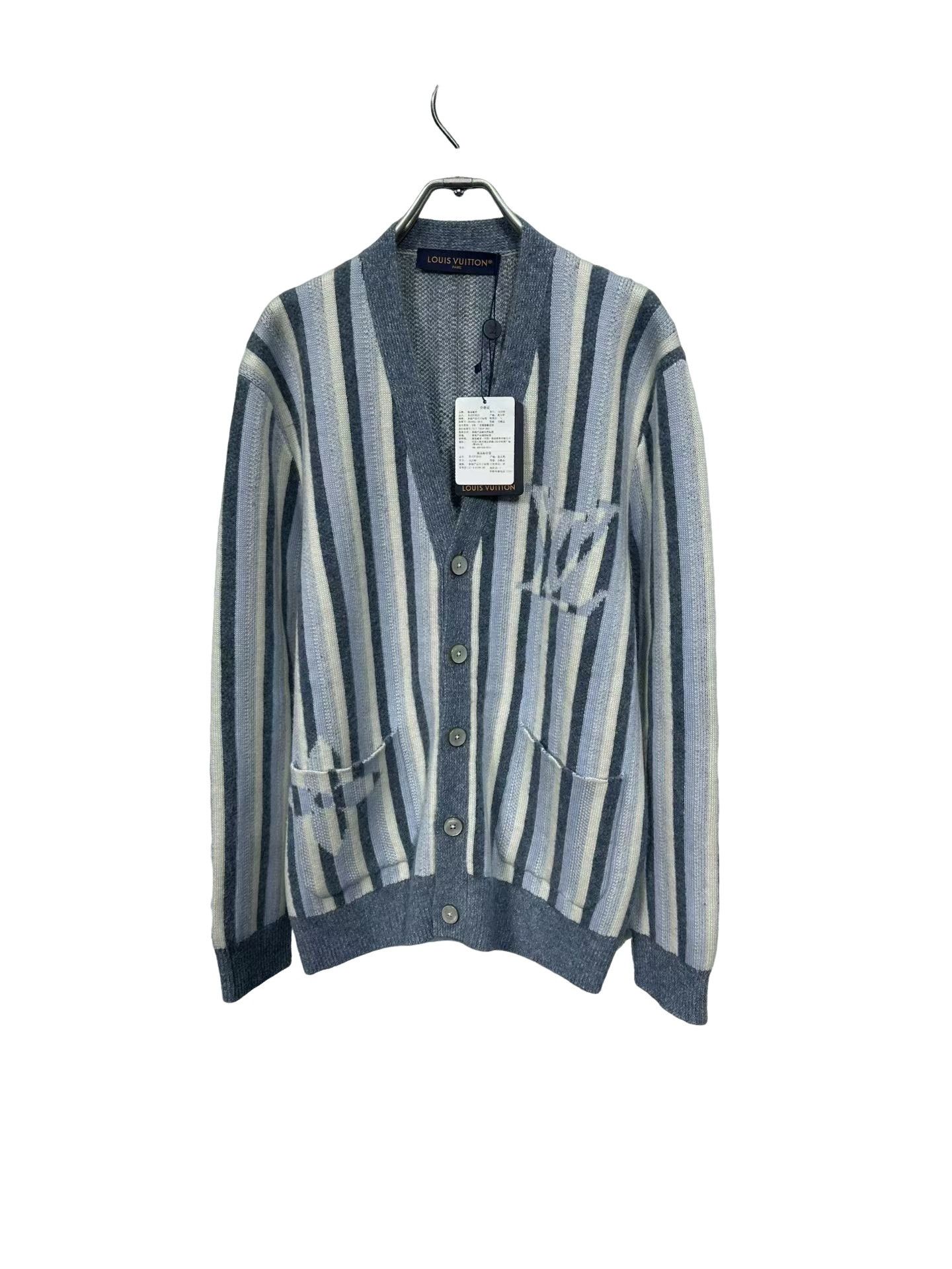 Louis Vuitton Louis Vuitton Striped Knit Cardigan Size M Size US M / EU 48-50 / 2 - 1 Thumbnail