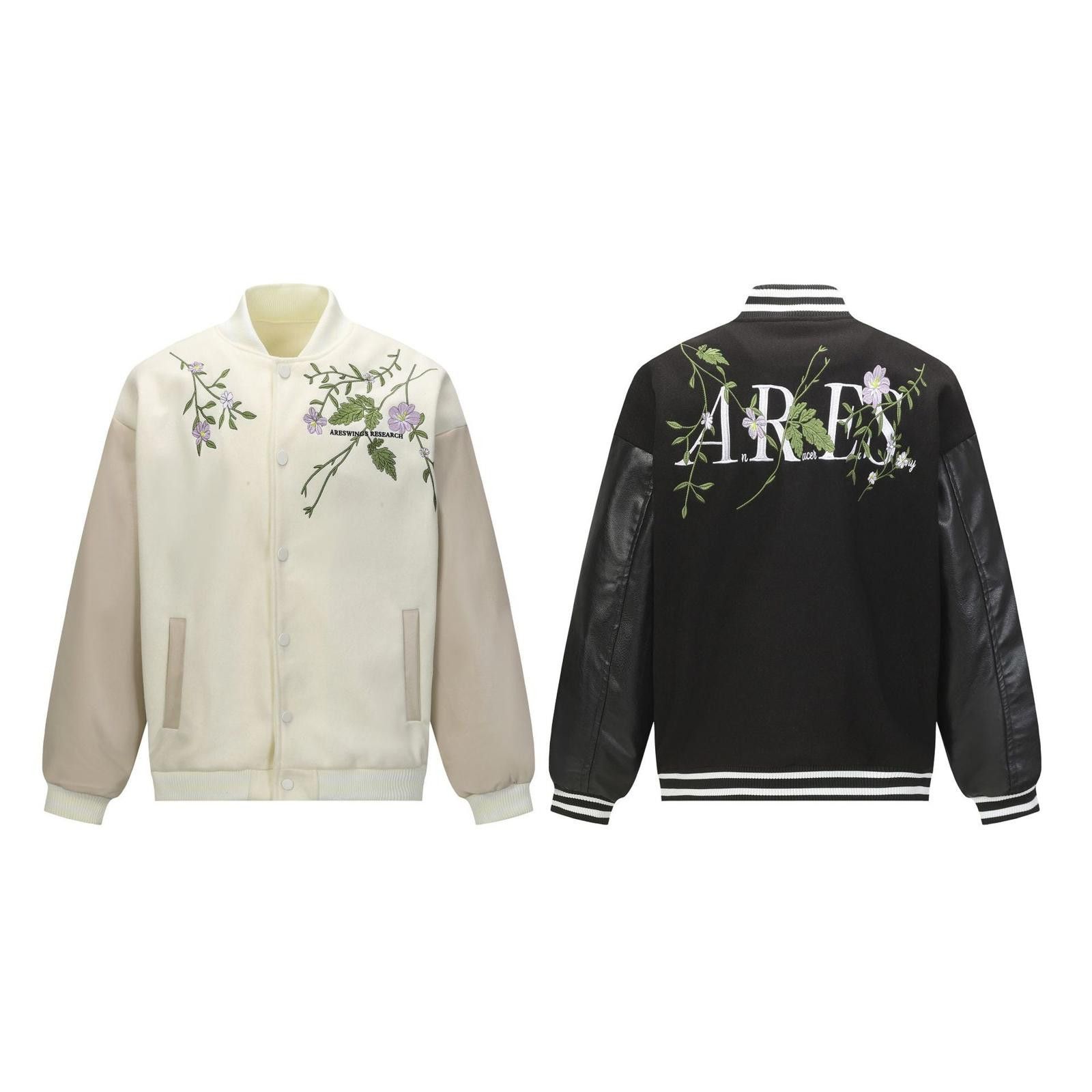 Japanese Brand Floral Embroidered Varsity Jacket Size M / US 6-8 / IT 42-44 - 6 Thumbnail