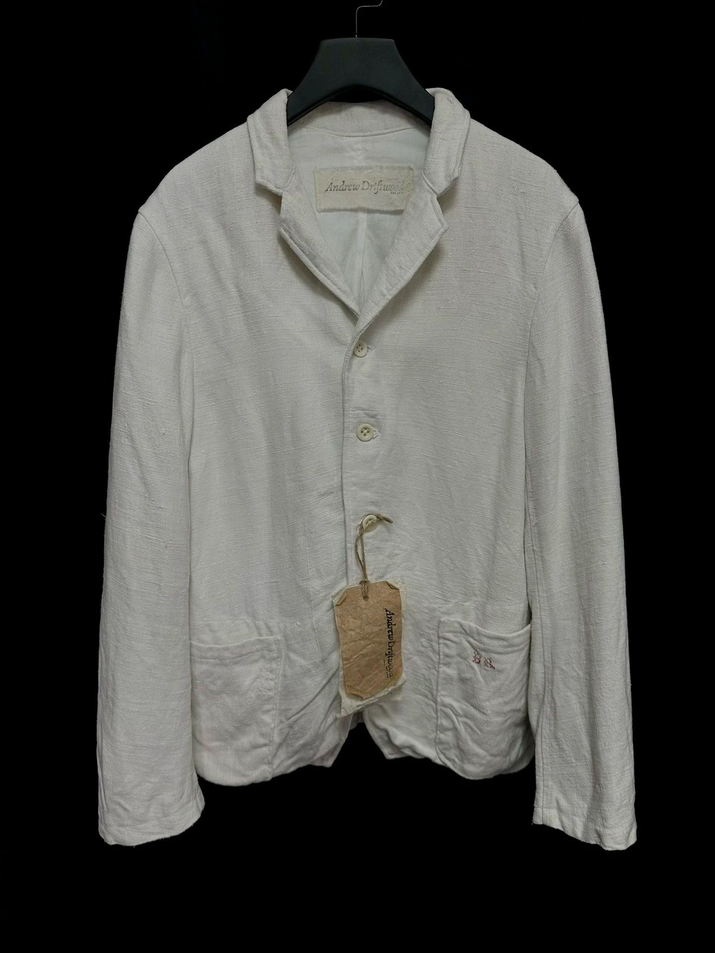 Other Andrew Driftwood Antique Linen Tea-Dyed Jacket Size US S / EU 44-46 / 1 - 1 Thumbnail