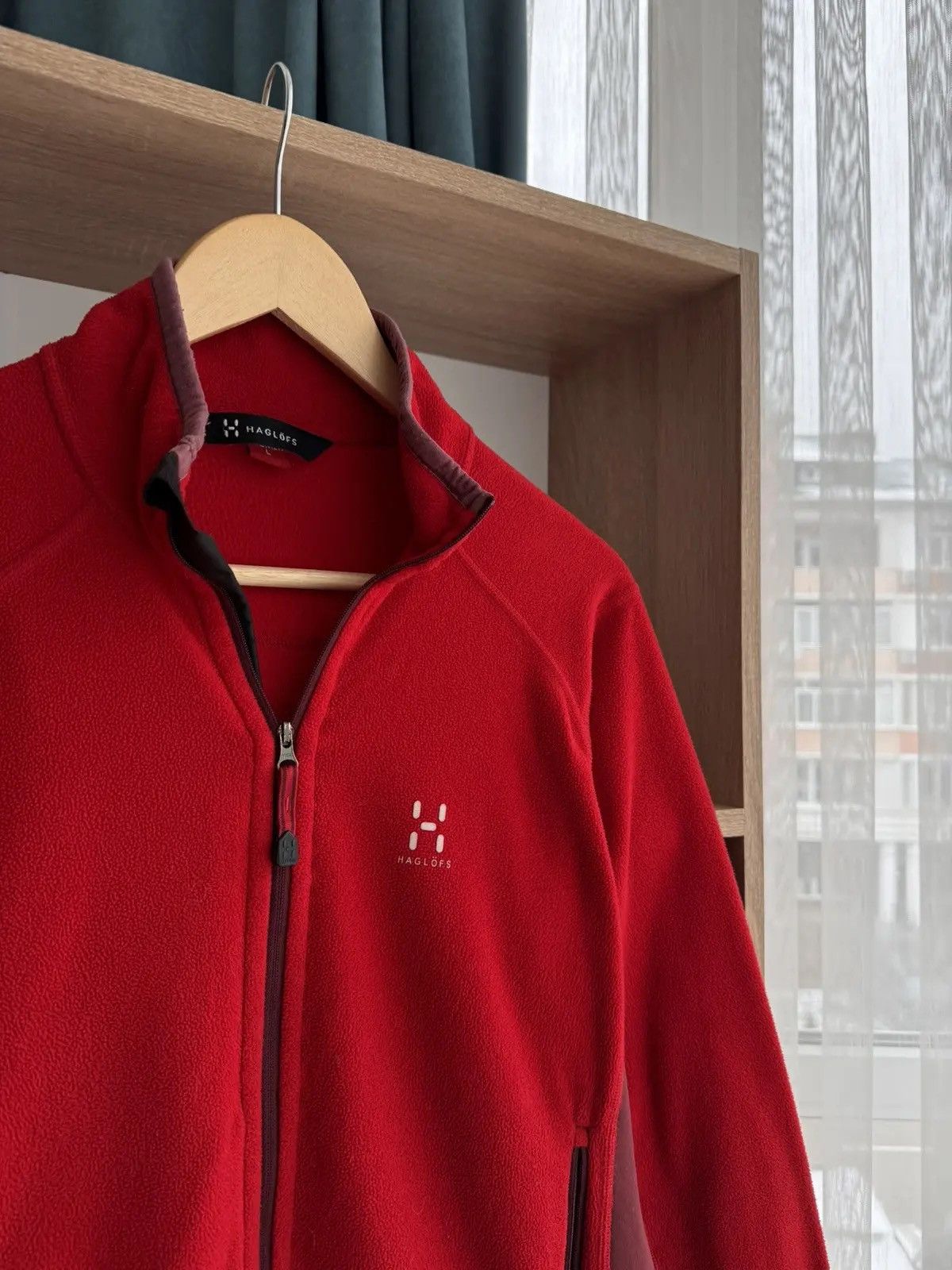 Haglofs × Vintage Vintage Haglofs Astro Scandinavian Red W’ Fleece Jacket Size L / US 10 / IT 46 - 3 Thumbnail