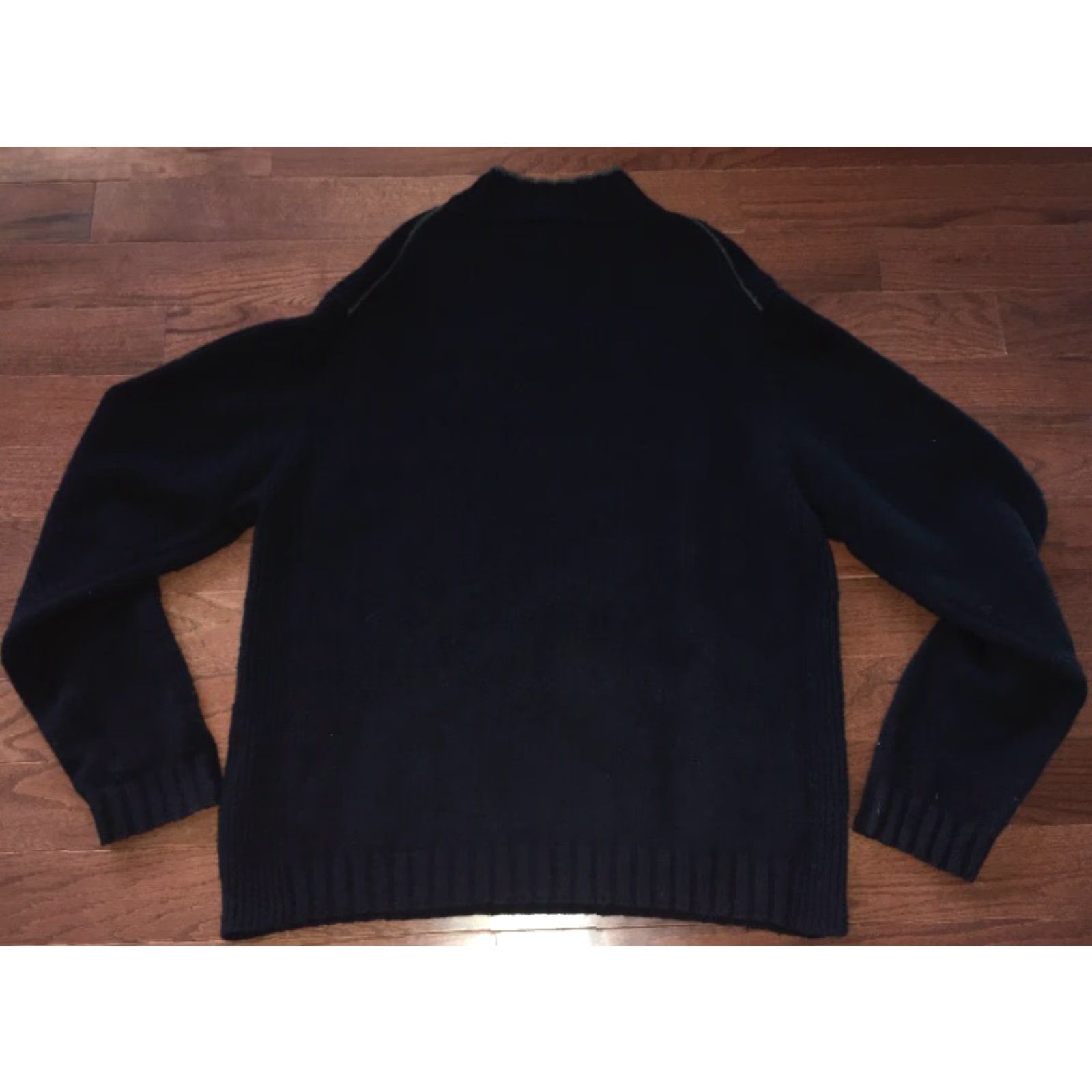 Tommy Hilfiger Tommy Hilfiger Jacket Mens XL Black 100% Lambswool 1/2 Zip Size US XL / EU 56 / 4 - 4 Thumbnail
