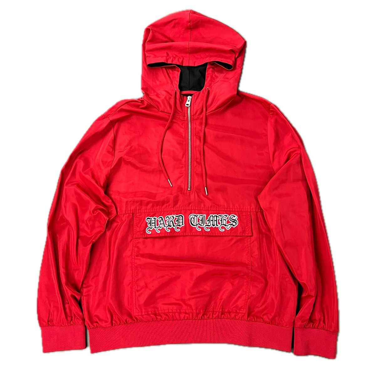 Forever 21 HARD TIMES red half zip hoodie Size US XL / EU 56 / 4 - 1 Thumbnail
