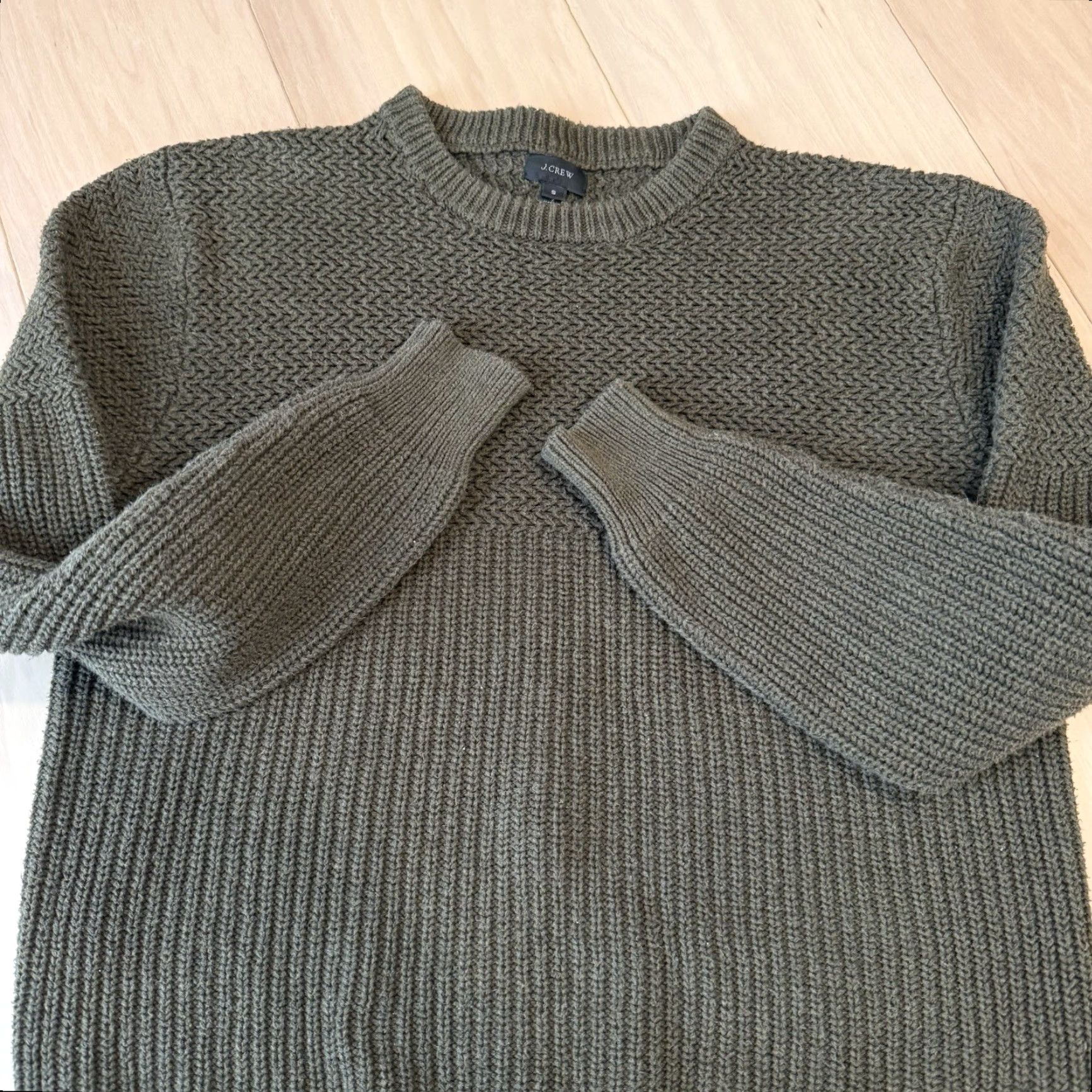J.Crew J.CREW Sweater Small Olive Green Cotton Knit Pullover Crew Neck Knit Style 90s Art Aztec Classic USA Men Mens Size US S / EU 44-46 / 1 - 5 Thumbnail