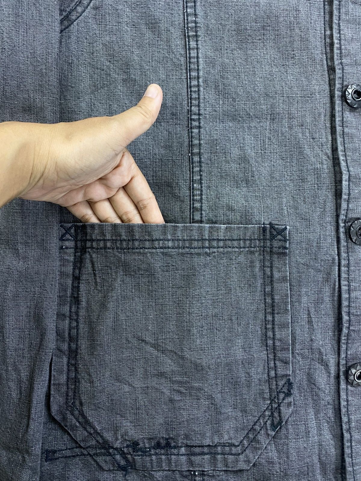 Hai Sporting Gear × Issey Miyake × Vintage Vintage Issey Miyake HAI Sporting Gear Denim Jacket Size US M / EU 48-50 / 2 - 8 Thumbnail