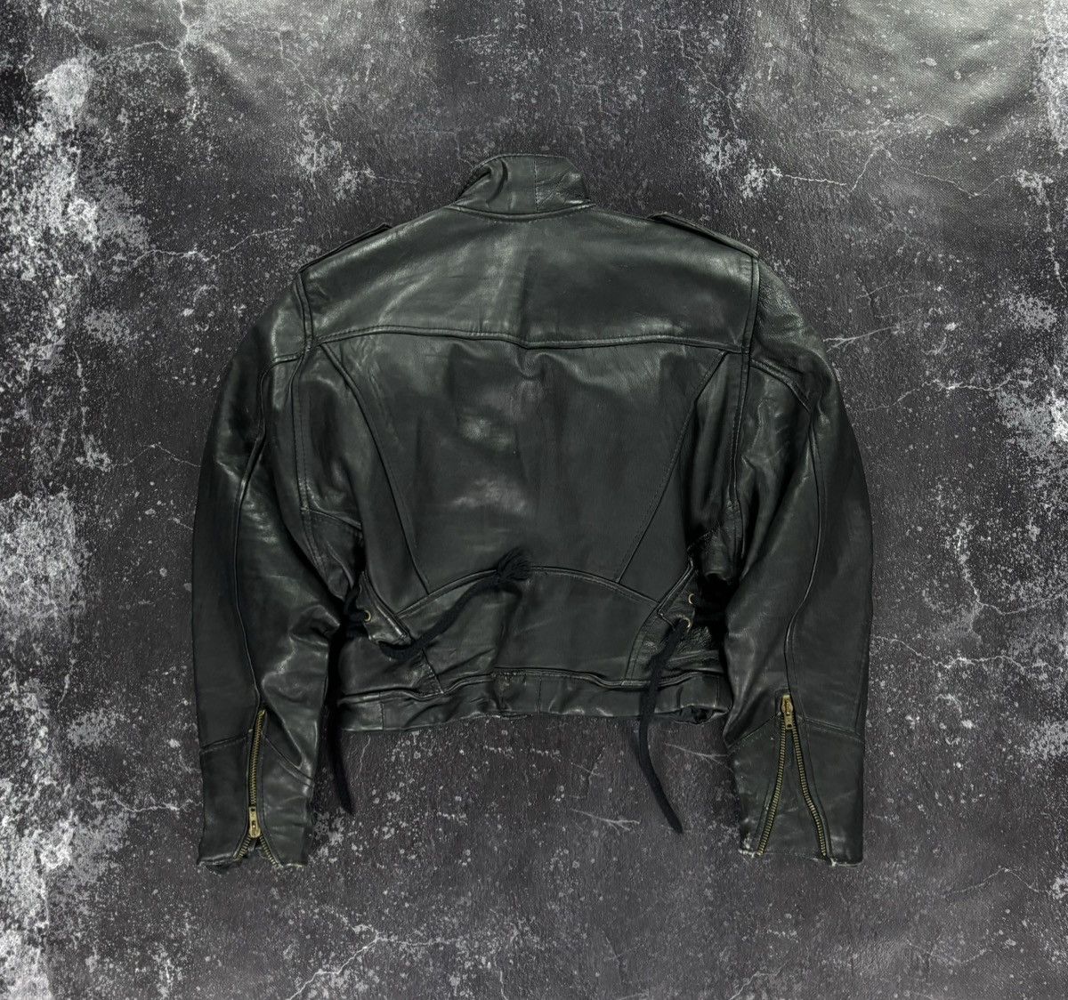 Vintage Vintage Leather biker jacket Size S / US 4 / IT 40 - 6 Thumbnail