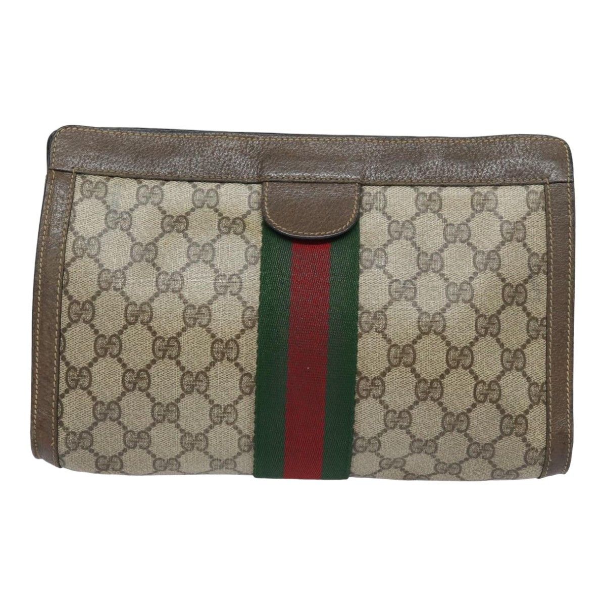 Gucci Ophidia Beige Canvas Clutch Bag (Pre-Owned) Size ONE SIZE - 1 Thumbnail