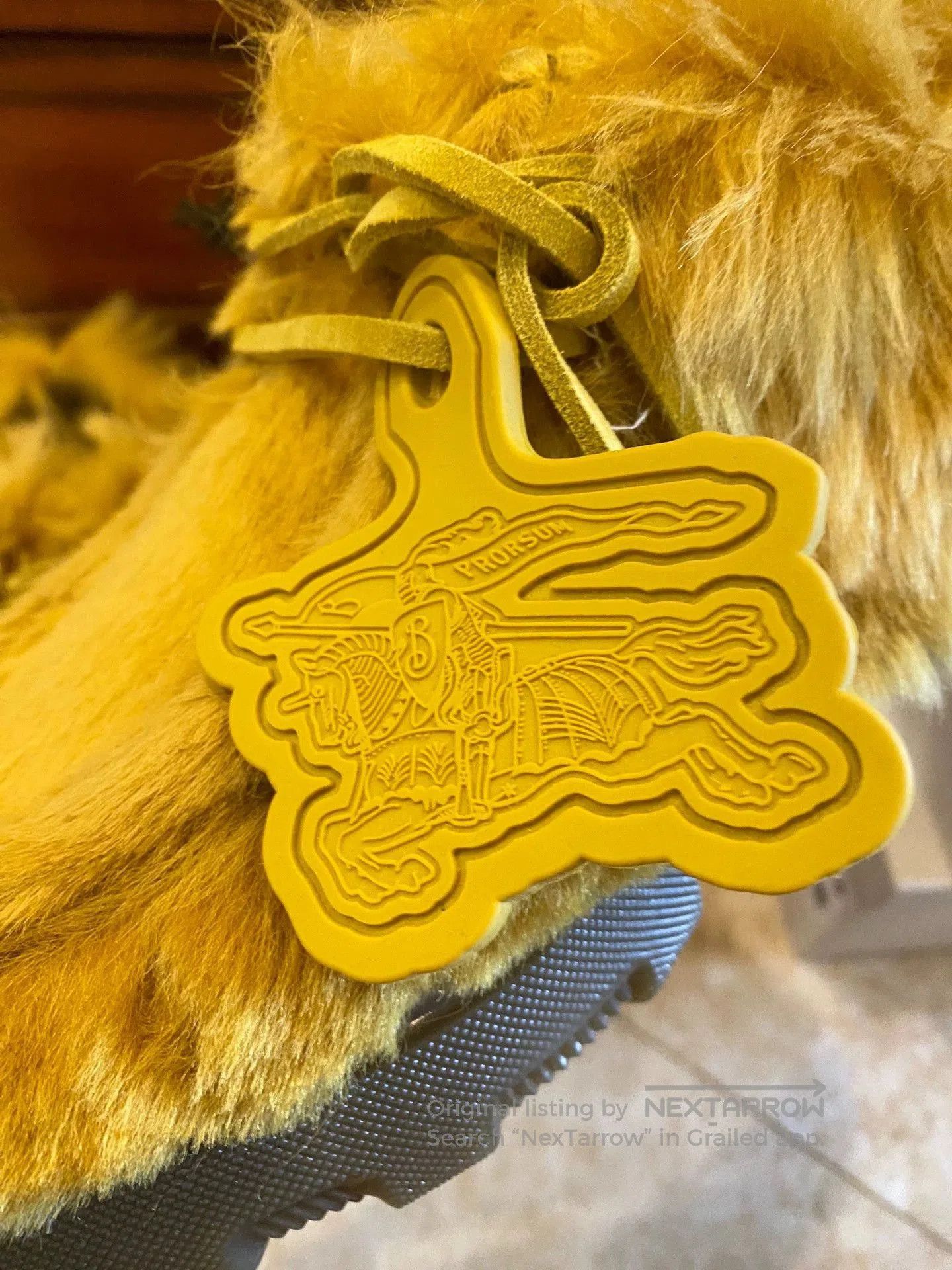 Burberry Yellow Furry Lace. Size US 11 / EU 44 - 4 Thumbnail