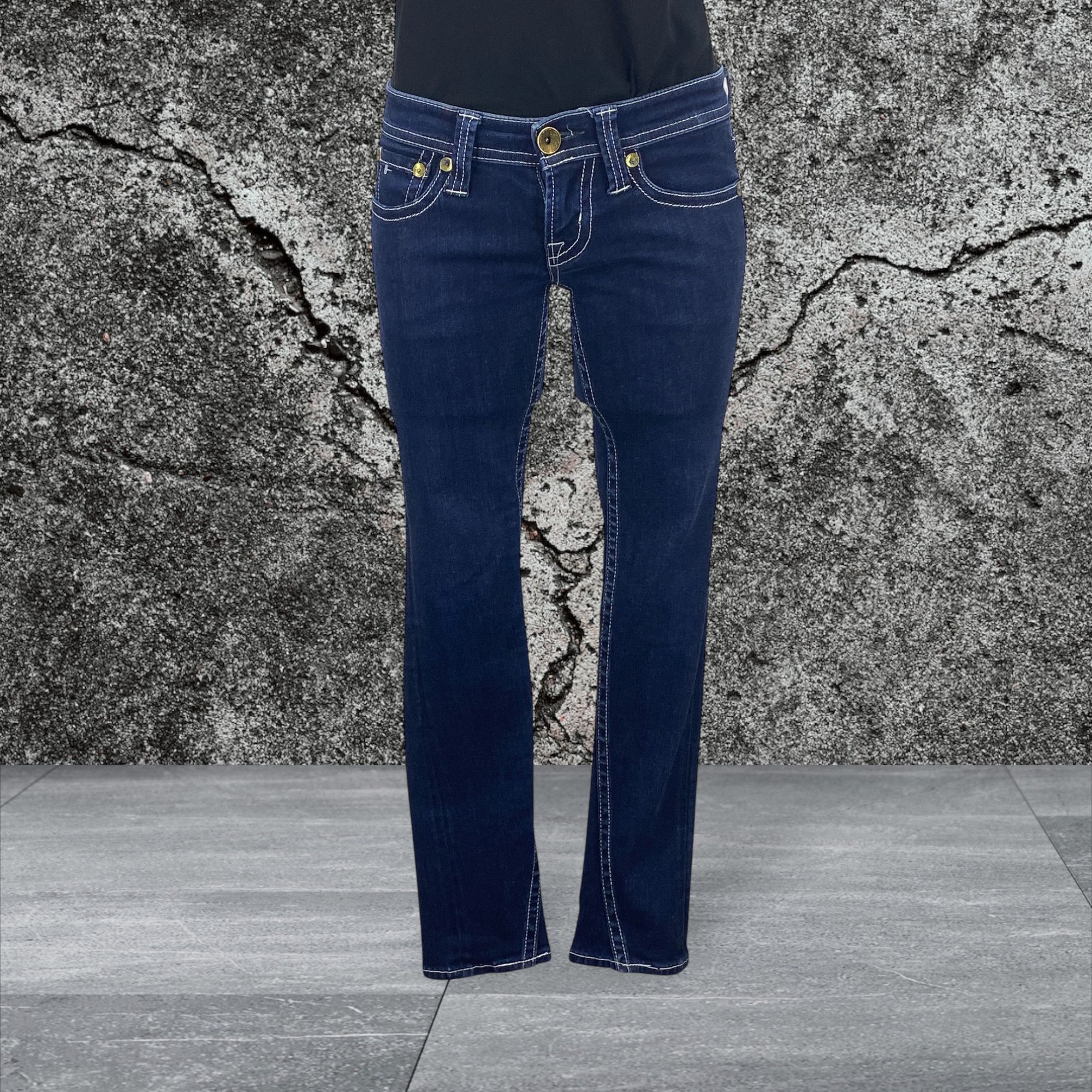 Japanese Brand Low Rise Skinny Jeans Size 26" / US 2 / IT 38 - 2 Thumbnail