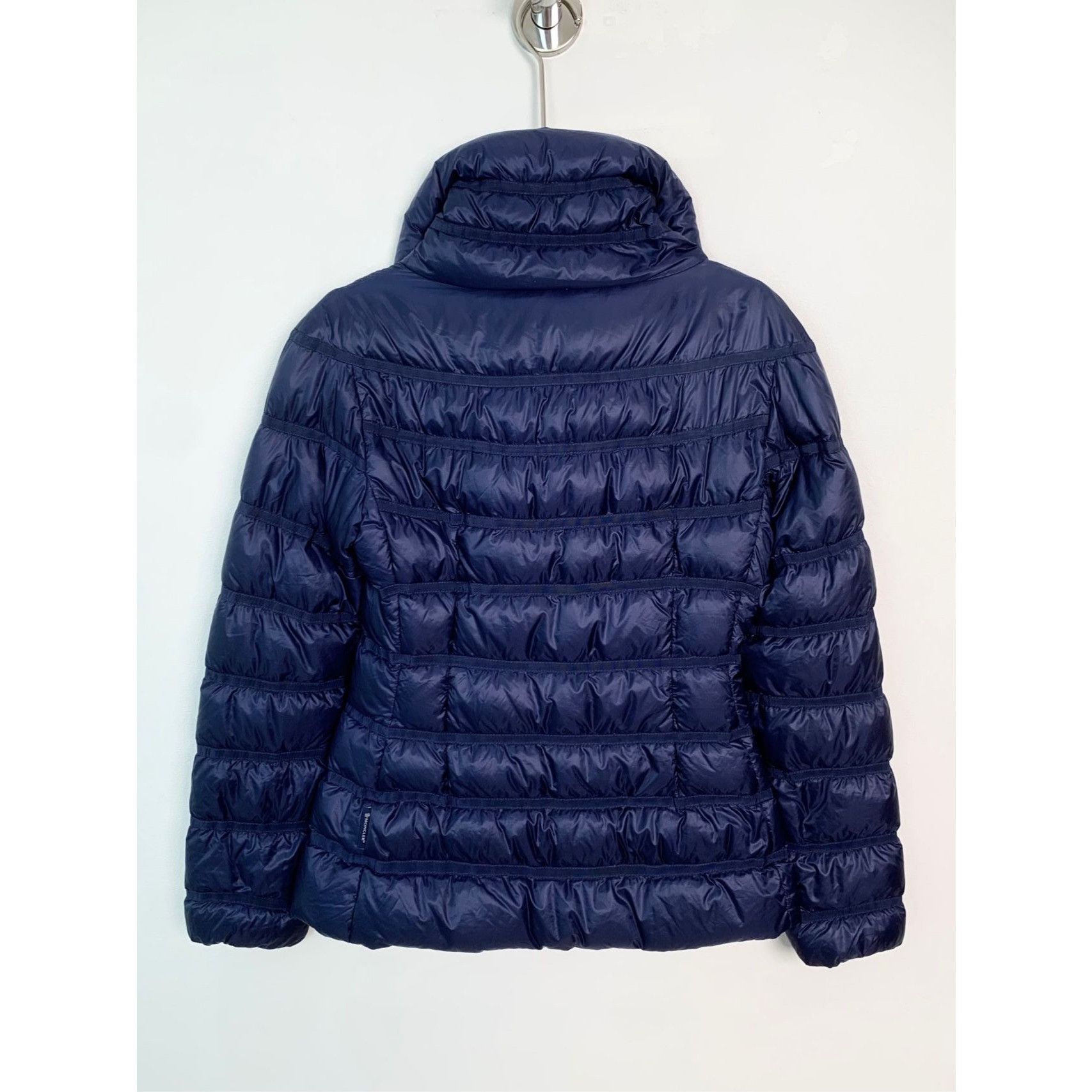 Moncler Moncler Womens Navy Blue Quilted Down Jacket With Stand Coll Size XS / US 0-2 / IT 36-38 - 6 Thumbnail