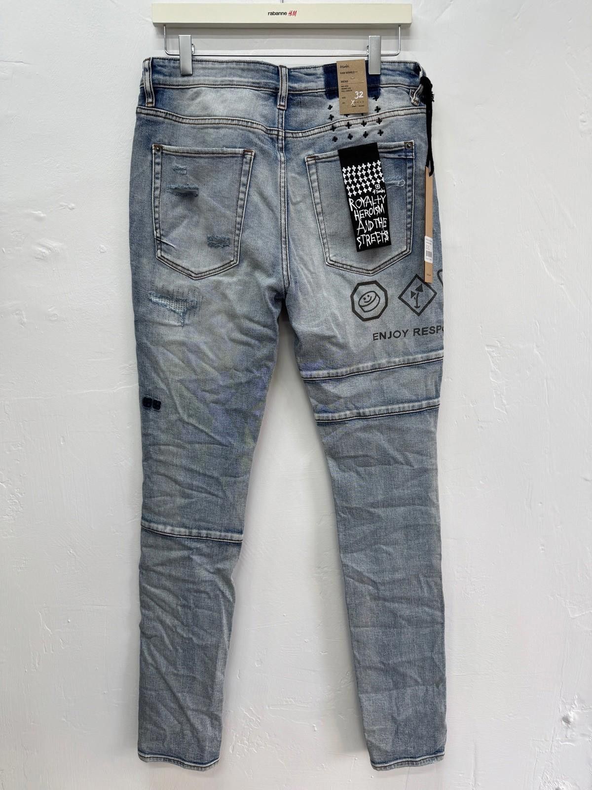 Ksubi new Ksubi mens denim jeans van winkle blue enjoy trashed 32 Size US 32 / EU 48 - 6 Thumbnail