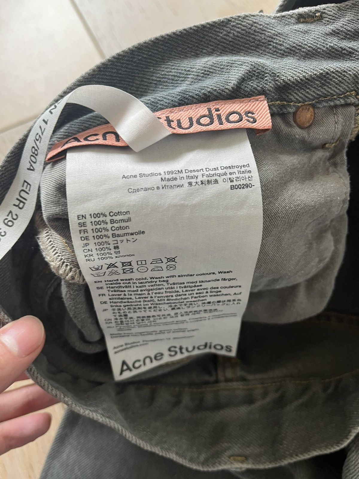 Acne Studios Acne Studios 1992M Desert Dust Destroyed Denim Acne Studios Acne Studios 1992M Desert Dust Destroyed Denim