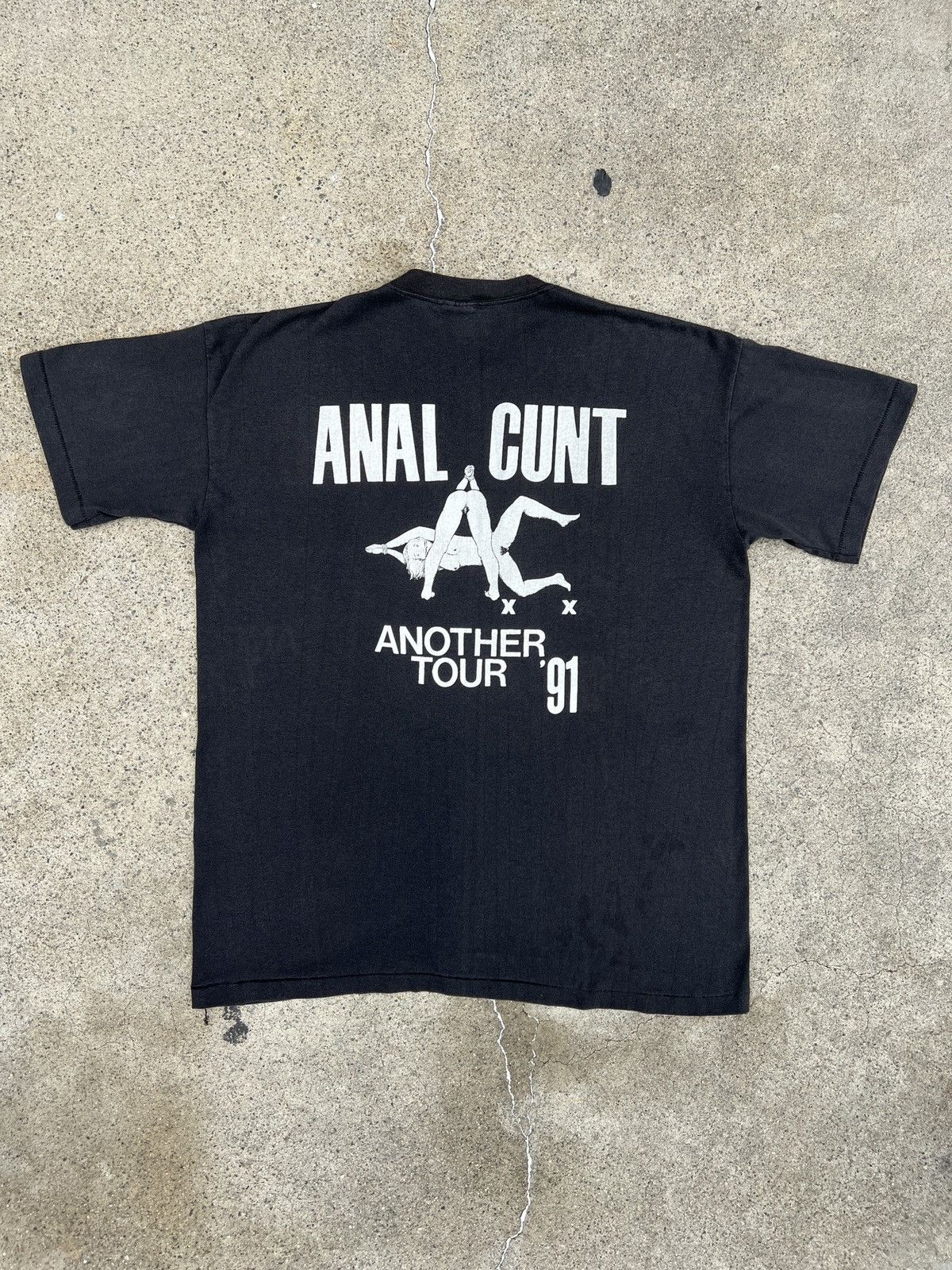 Vintage 1990s Anal Cunt AxCx Another Tour Band Tee Size US L / EU 52-54 / 3 - 6 Thumbnail