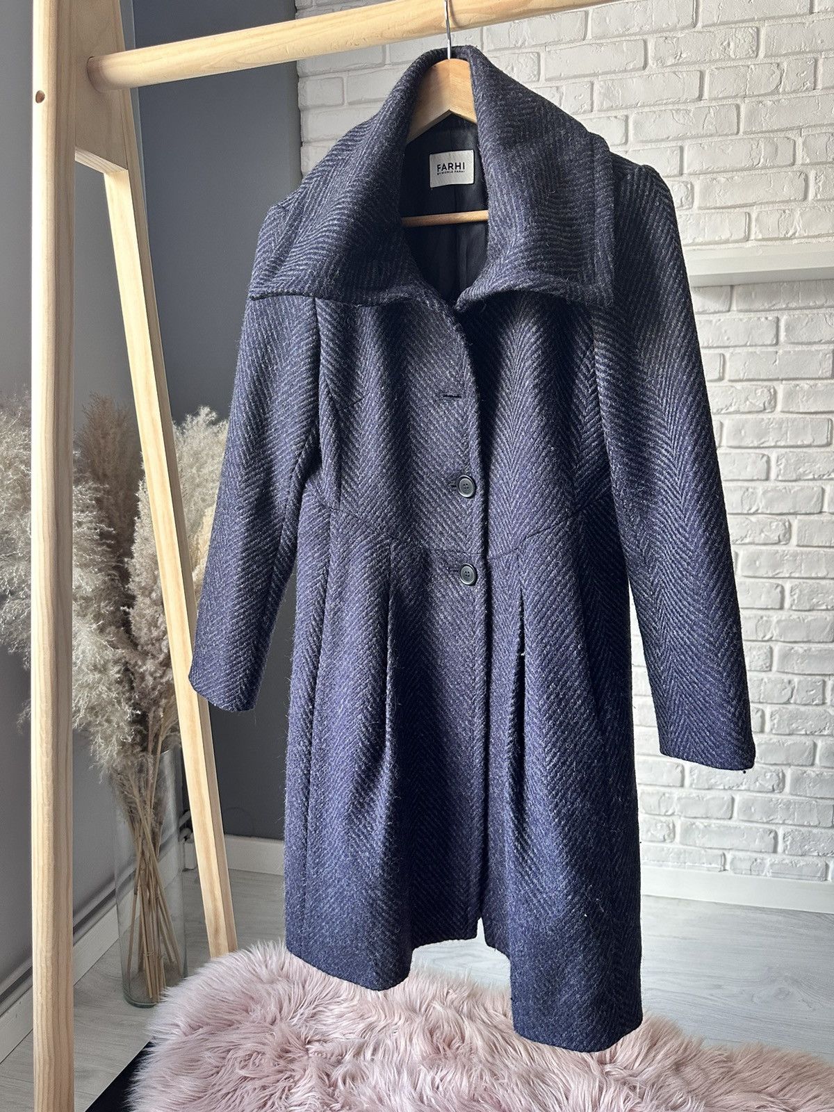 Nicole Farhi Coat Fahri by Nicole Farhi 100% wool S 36 autumn dark navy Size S / US 4 / IT 40 - 2 Thumbnail
