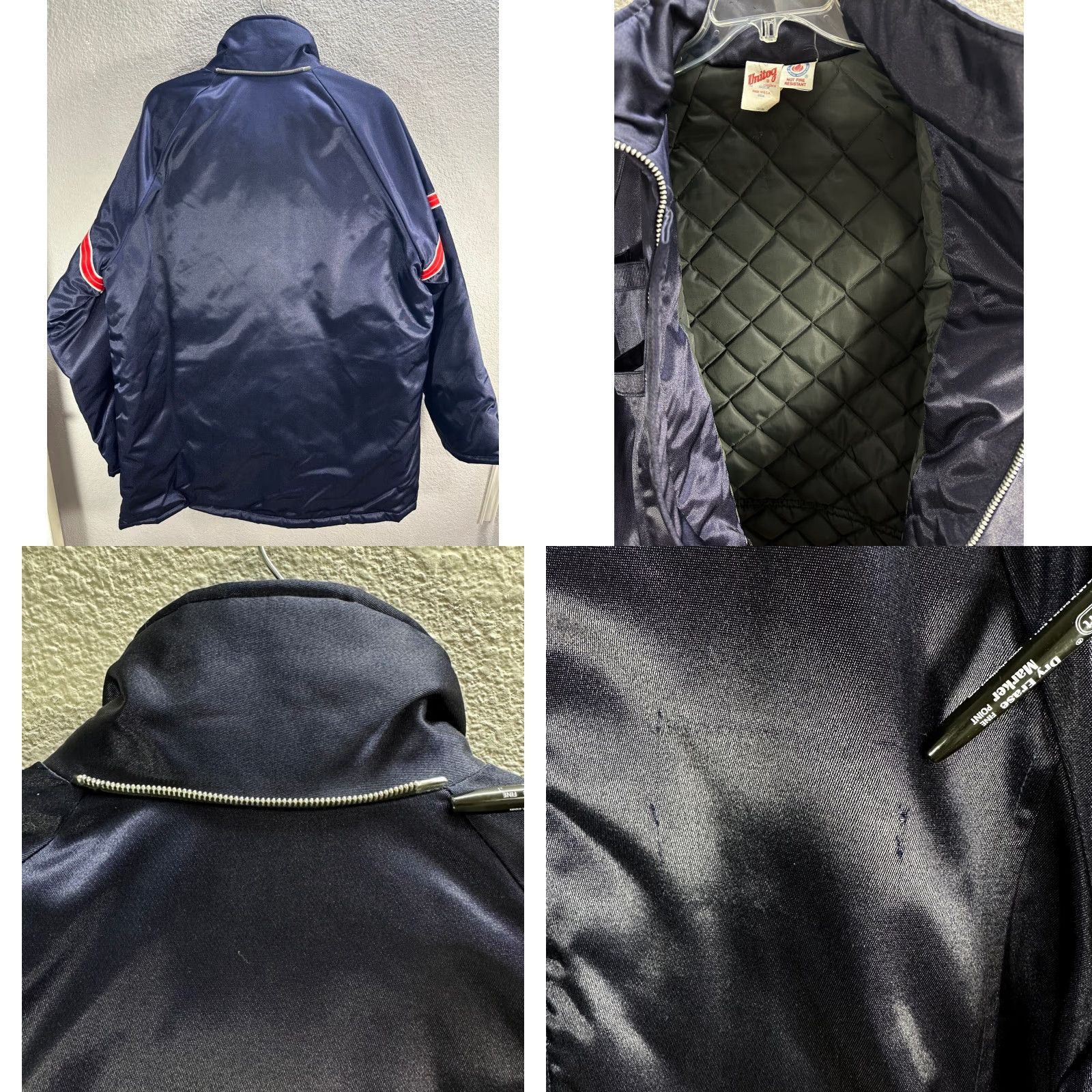 Vintage VINTAGE Unitog Jacket Nylon Rayon Full Zip Pockets Blue 44 Men’s Parka Size US S / EU 44-46 / 1 - 8 Thumbnail