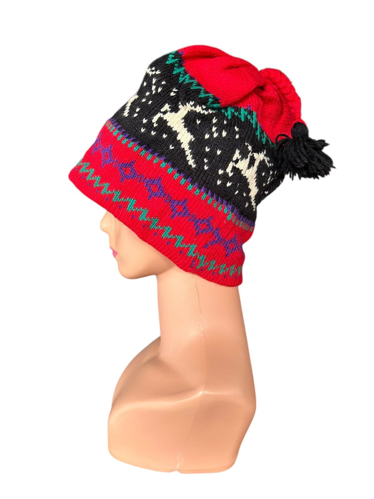 Japanese Brand × Kapital × Vintage Vintage Crochet Knitt Made in Usa Wool Beanie Hats Size ONE SIZE - 2 Thumbnail