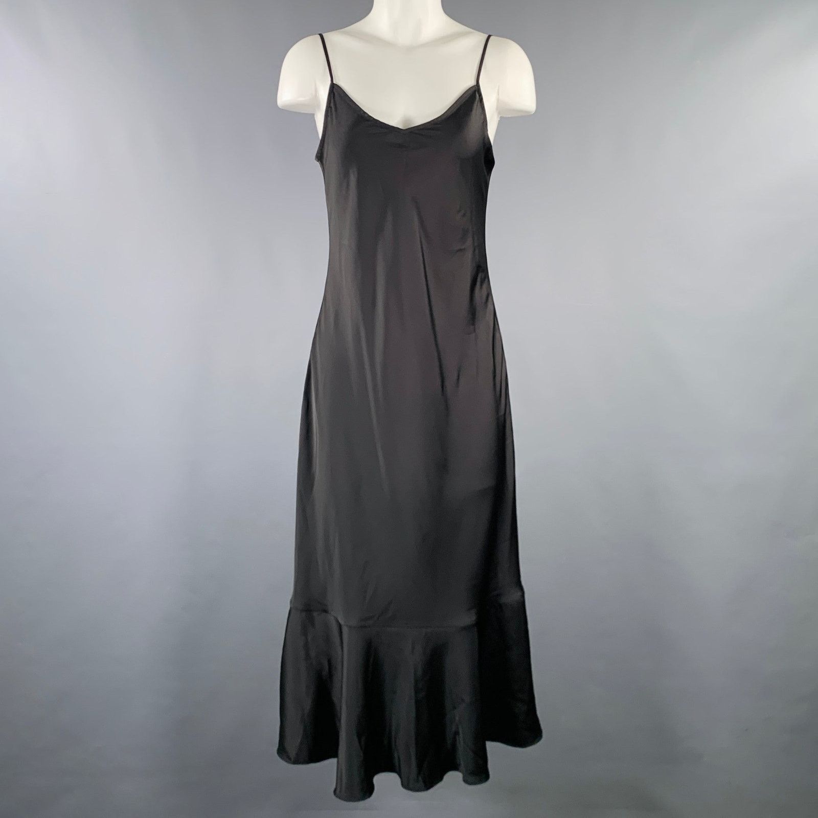 Other LATTELIER Size M Black Polyester Spaghetti Straps Slip Dress Size M / US 6-8 / IT 42-44 - 1 Thumbnail