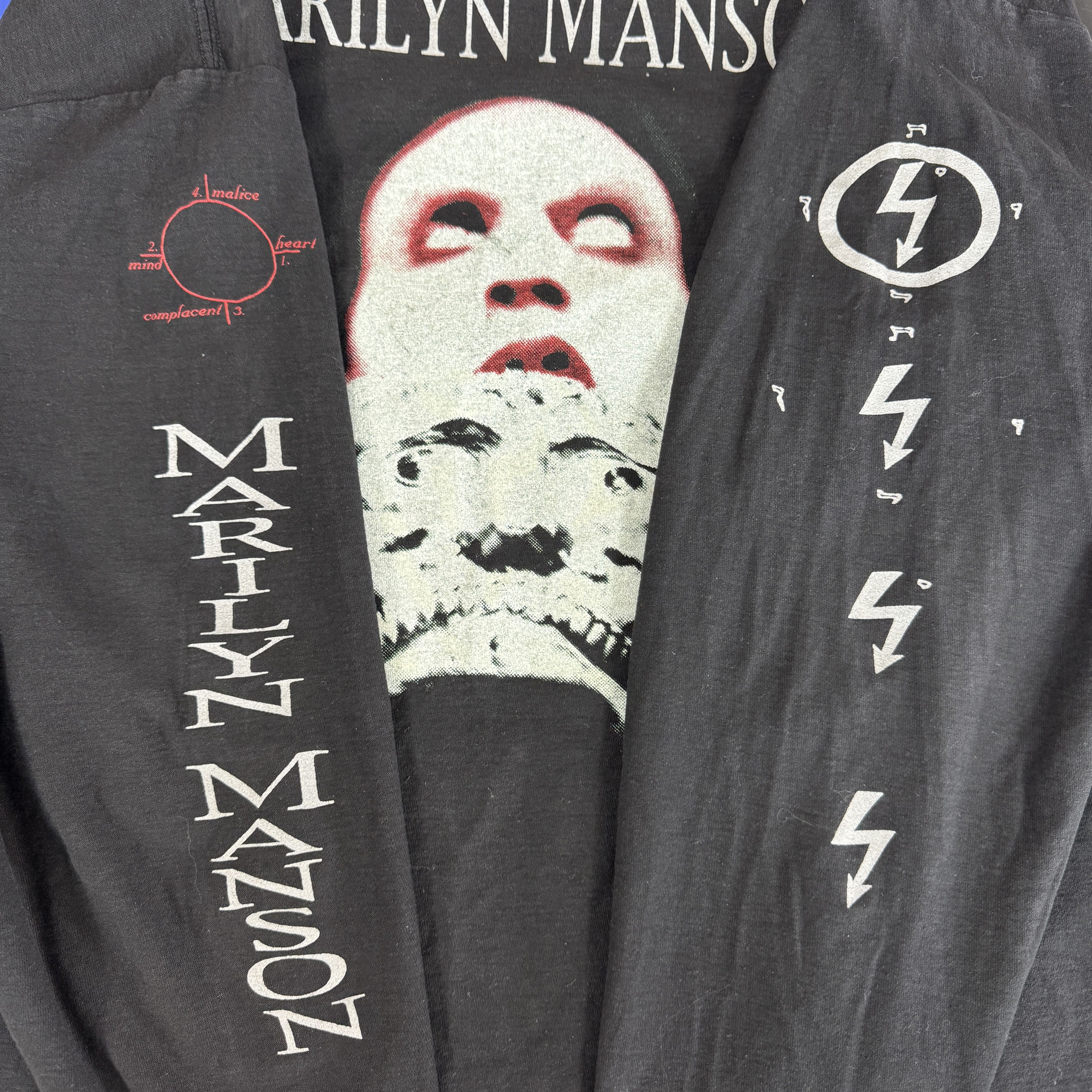 Band Tees Rare 90s Marilyn Manson Antichrist Superstar Longsleeve Size US XL / EU 56 / 4 - 9 Thumbnail