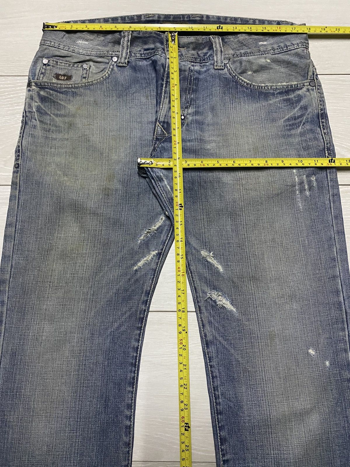 Absolut Joy Vintage Y2K Absolut Joy Mud Wash Distressed Loose Jeans Size US 35 - 15 Thumbnail