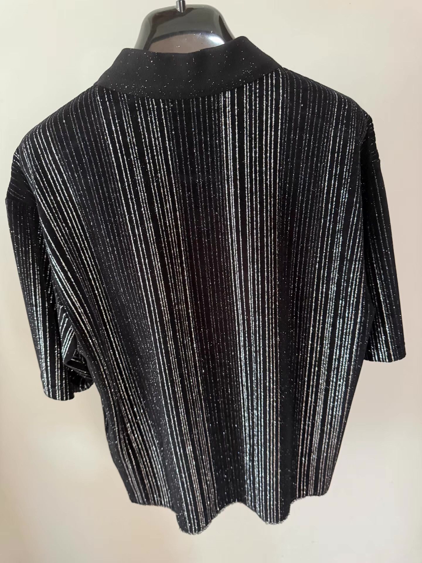 Saint Laurent Paris Saint Laurent 17AW Runway Men's Glitter Polo Shirt Ｑ23 Size US M / EU 48-50 / 2 - 6 Thumbnail