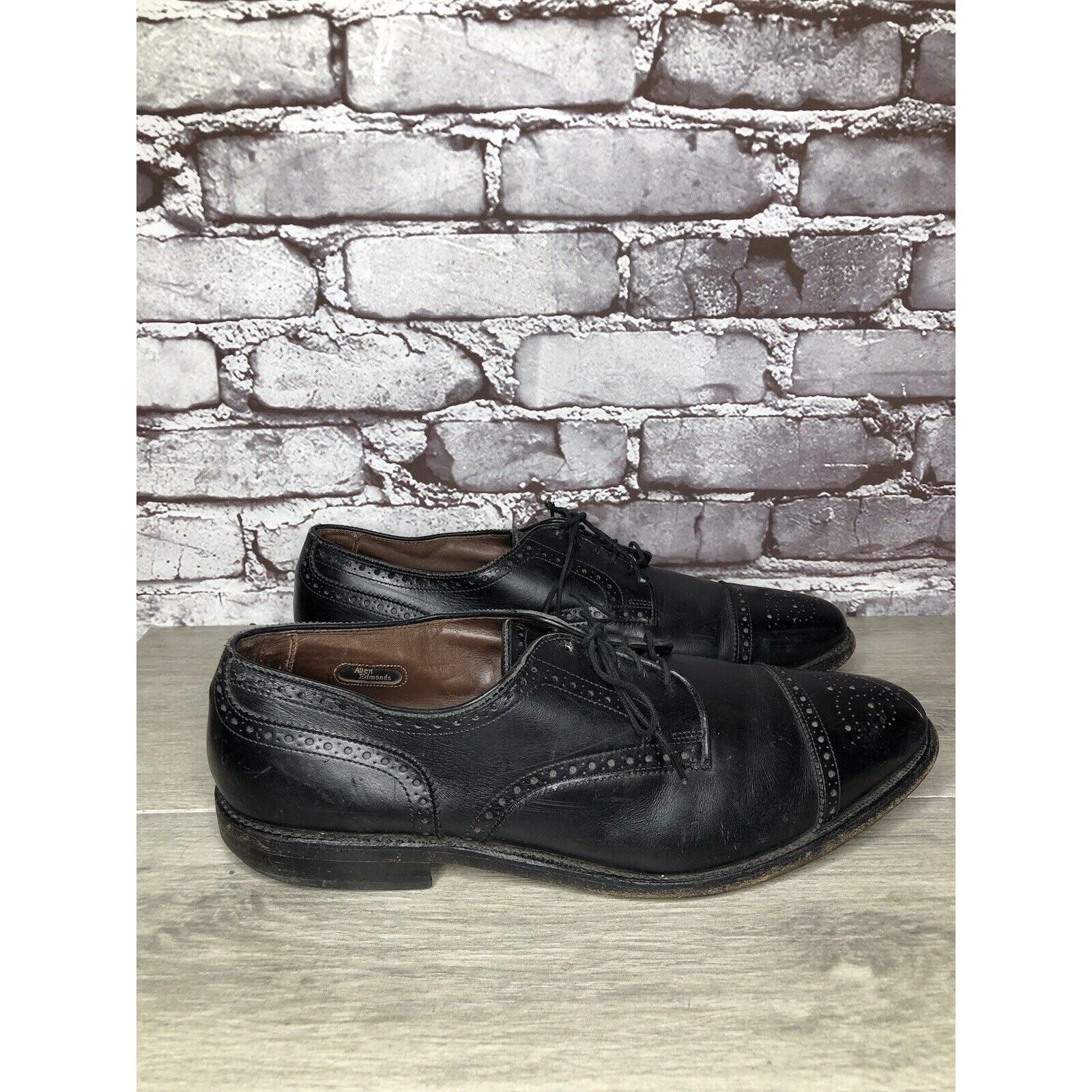 Allen Edmonds Allen Edmonds Sanford Black Leather Cap Toe Oxfords Dress Sh Size US 10.5 / EU 43-44 - 3 Thumbnail