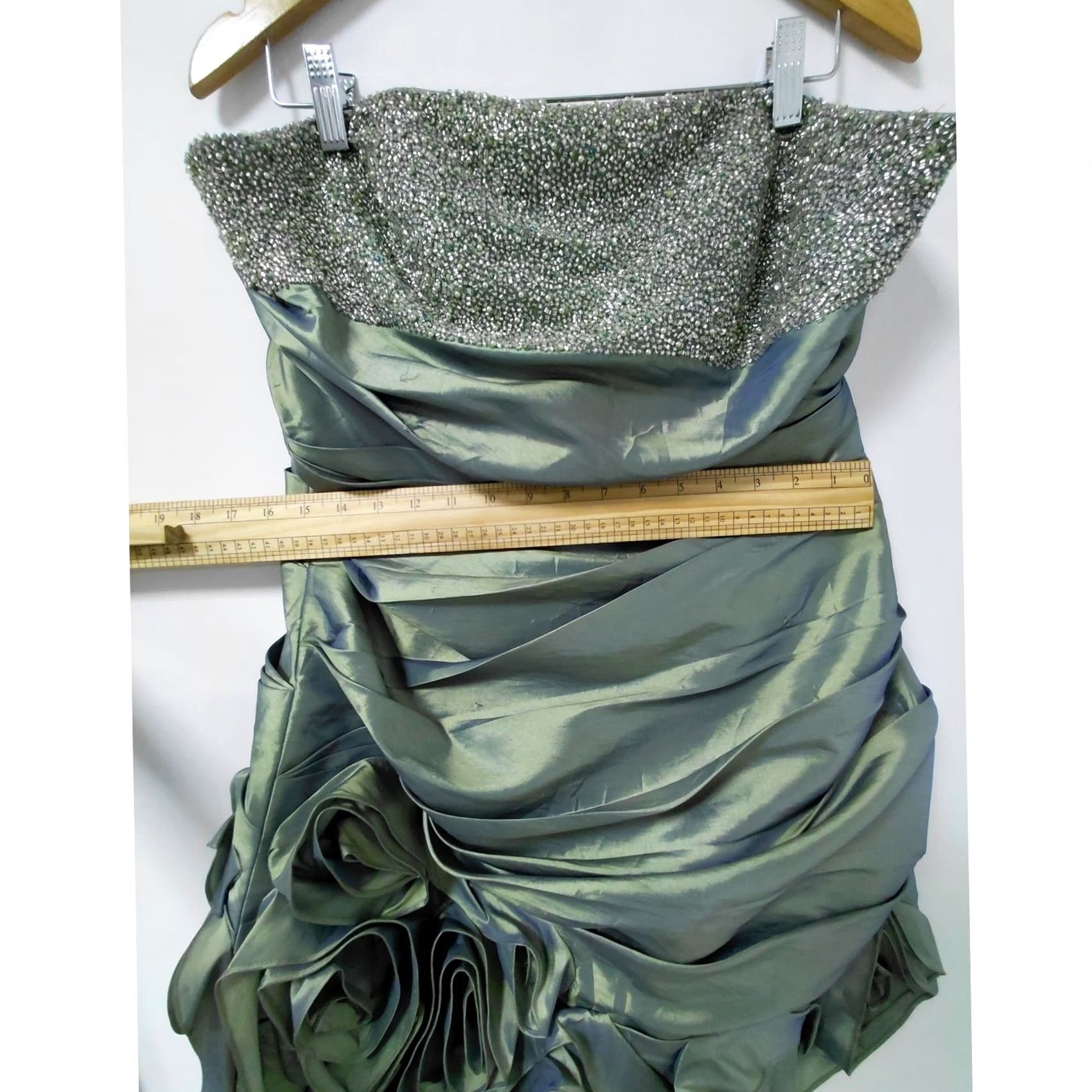 Olive blush prom Olive Solid Beaded Strapless Short Dress 16 Women's Sleeveless Zipper Dry Clean Only Size 38" / US 16 / IT 52 - 7 Thumbnail