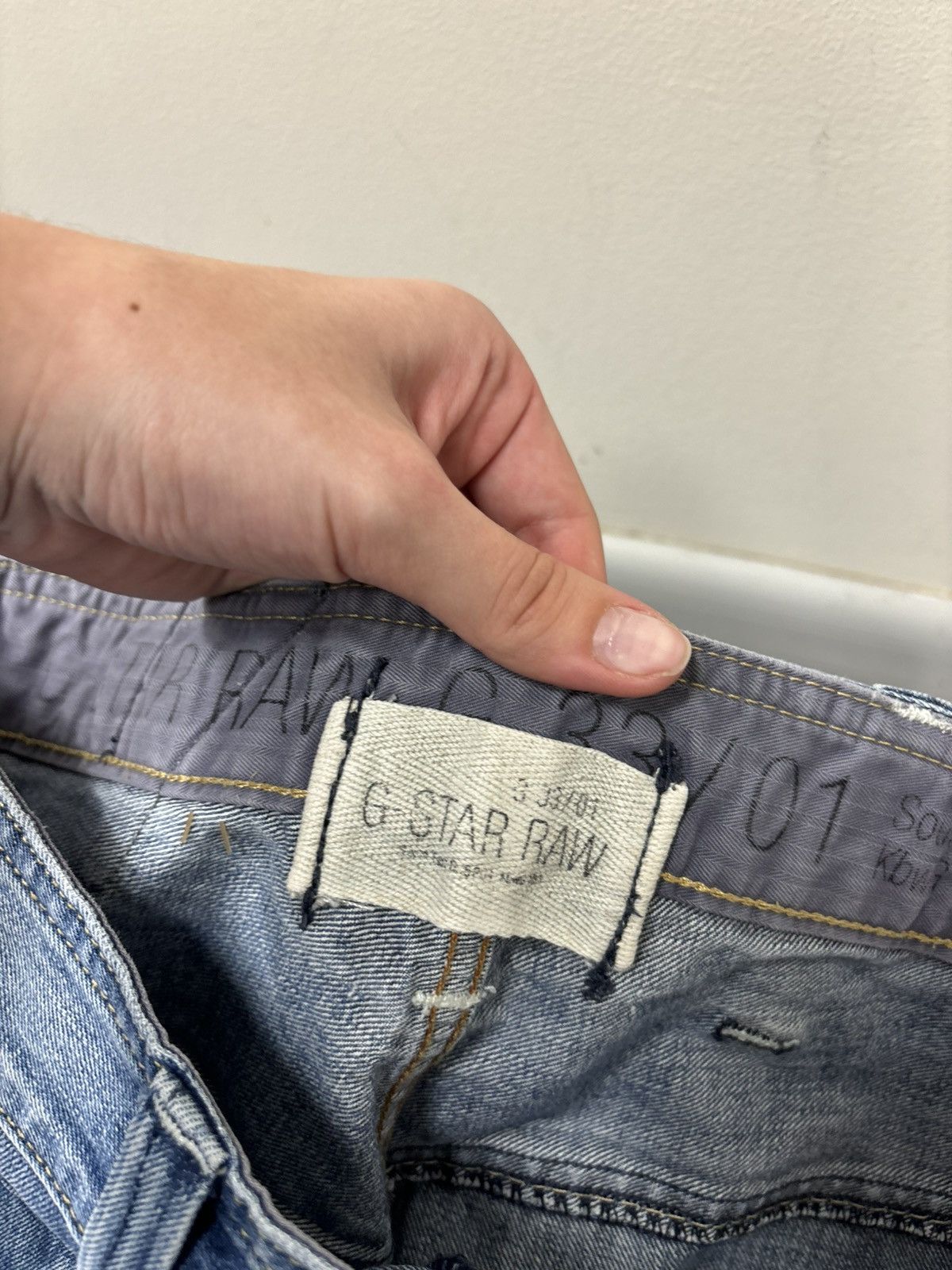 G-Star Vintage G-Star Raw Y2K Faded Blue Avant Garde Denim Jeans Size US 32 / EU 48 - 8 Thumbnail