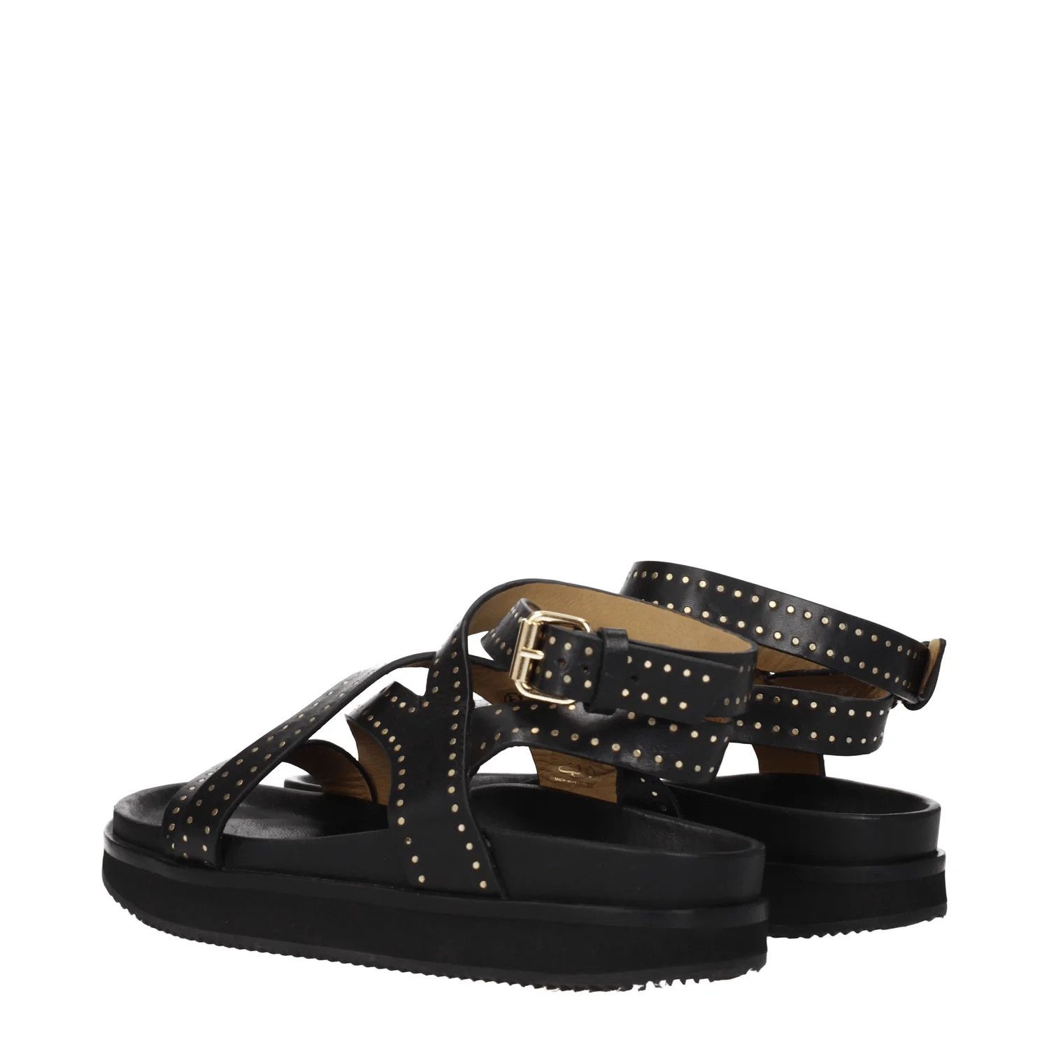 Isabel Marant ob1o1e1124 Leather Sandals in Black Size US 10 / IT 40 - 4 Thumbnail