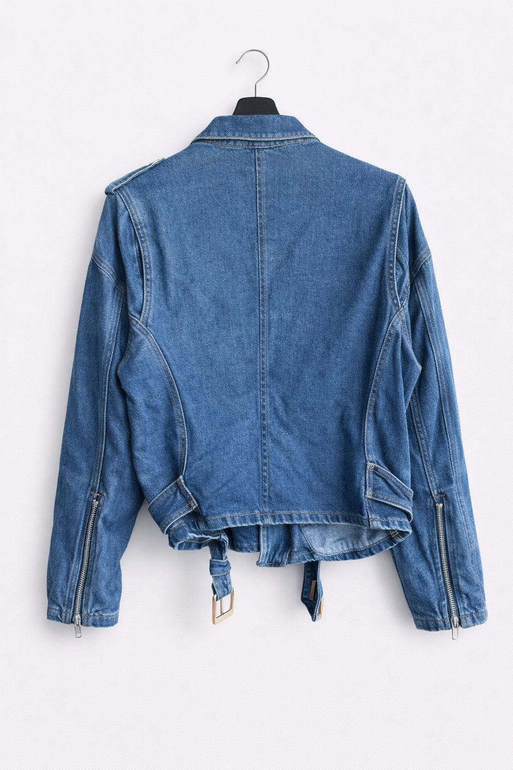 Japanese Brand A2F All About Fashion Vintage Style Denim Motorcycle Jacket Size US S / EU 44-46 / 1 - 2 Thumbnail