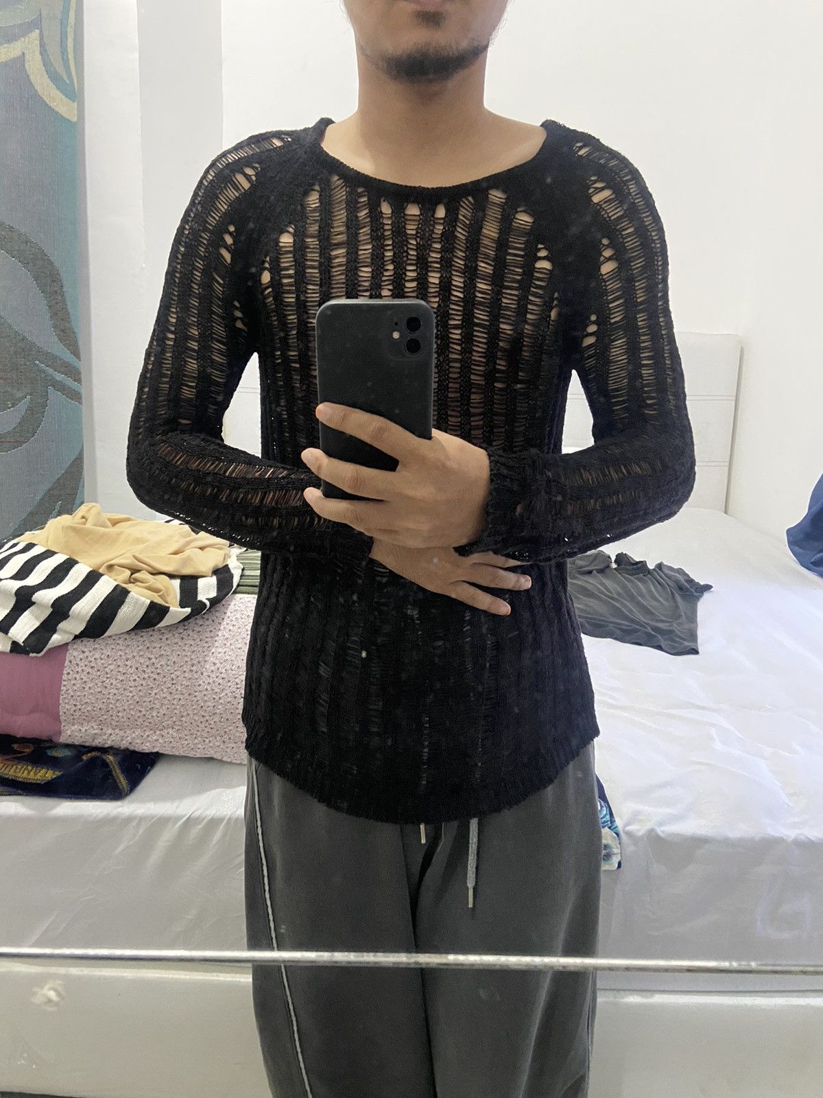 Comme des Garcons Comme Des Garcons Tricot Fishnet Punk Knitwear Size US S / EU 44-46 / 1 - 7 Thumbnail