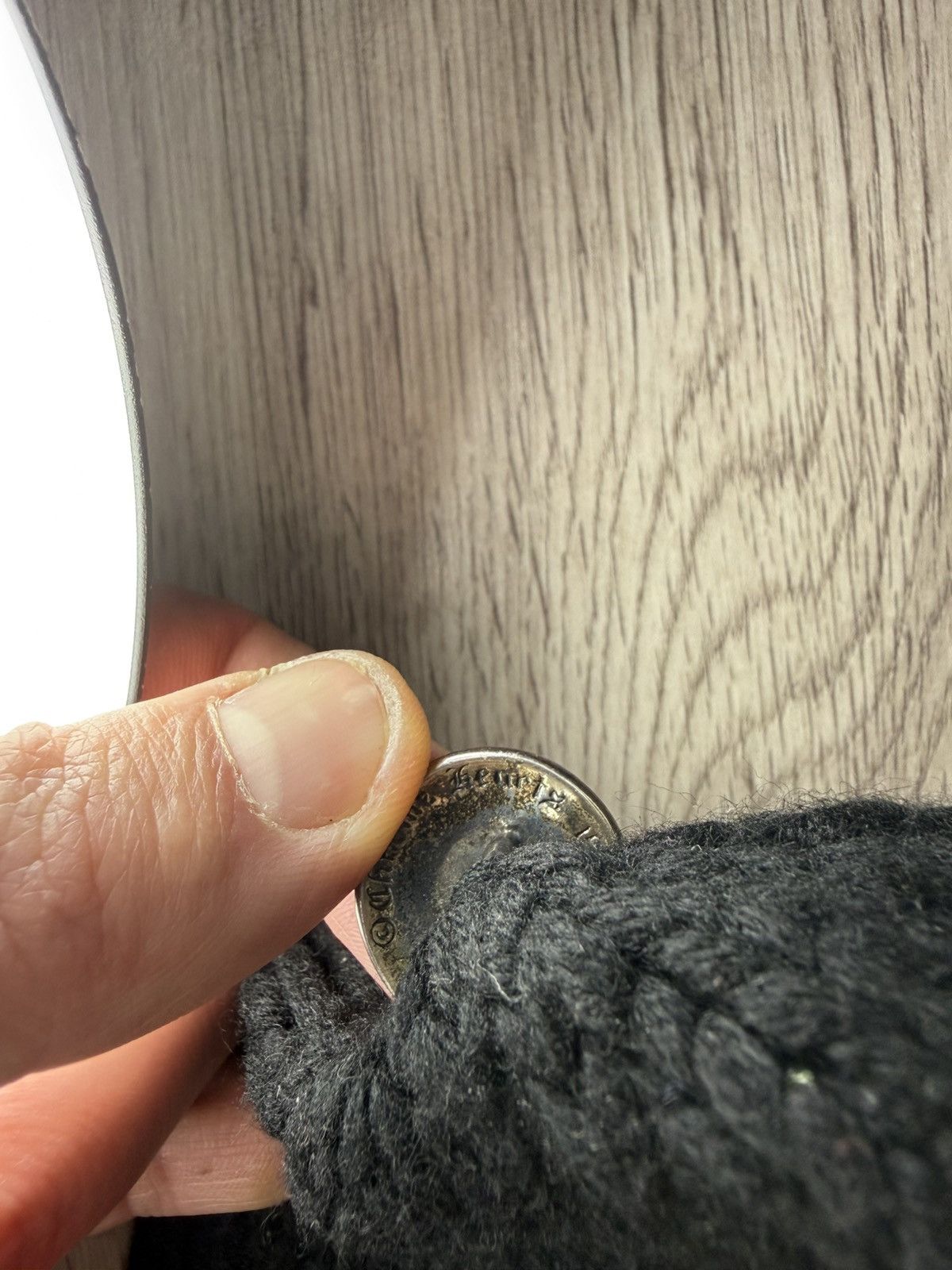 Chrome Hearts Vintage 1995 Chrome Hearts Cashmere Beanie • Silver Button Size ONE SIZE - 14 Thumbnail