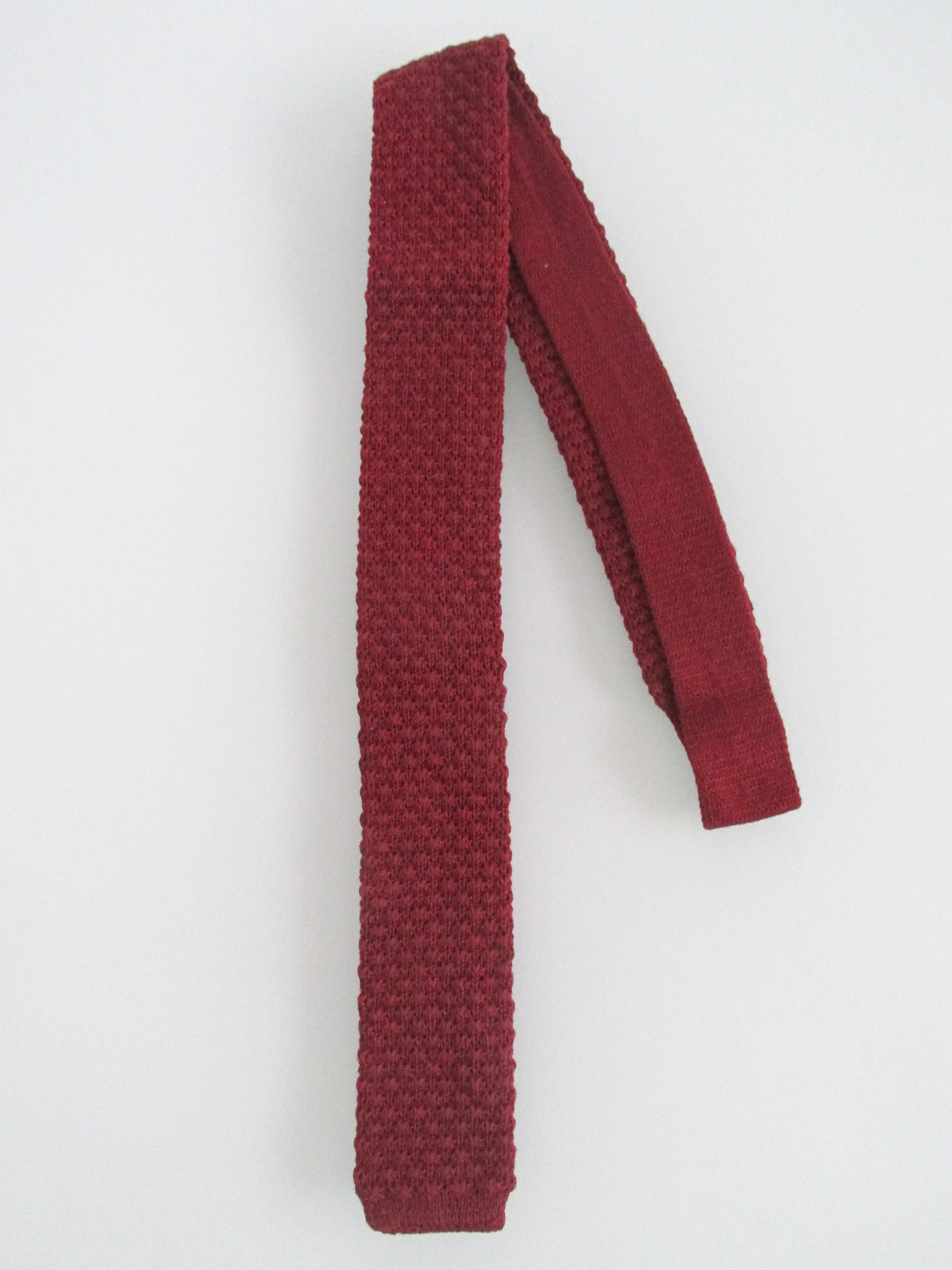 Other Flat/Square Bottom Vintage Men's Cotton Knit Tie Size ONE SIZE - 1 Thumbnail