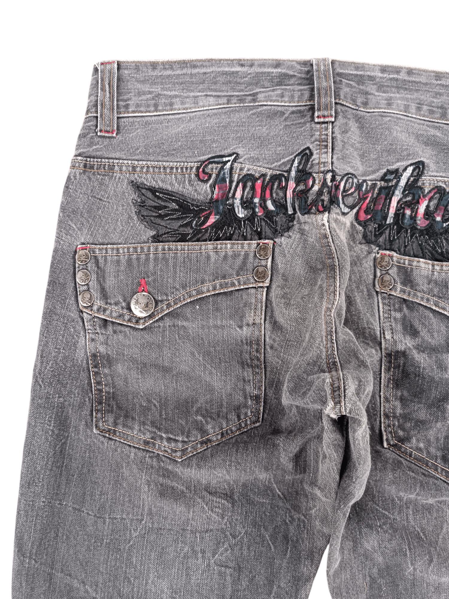 FLARED Jack Serika Embroidery Angel Wing Denim